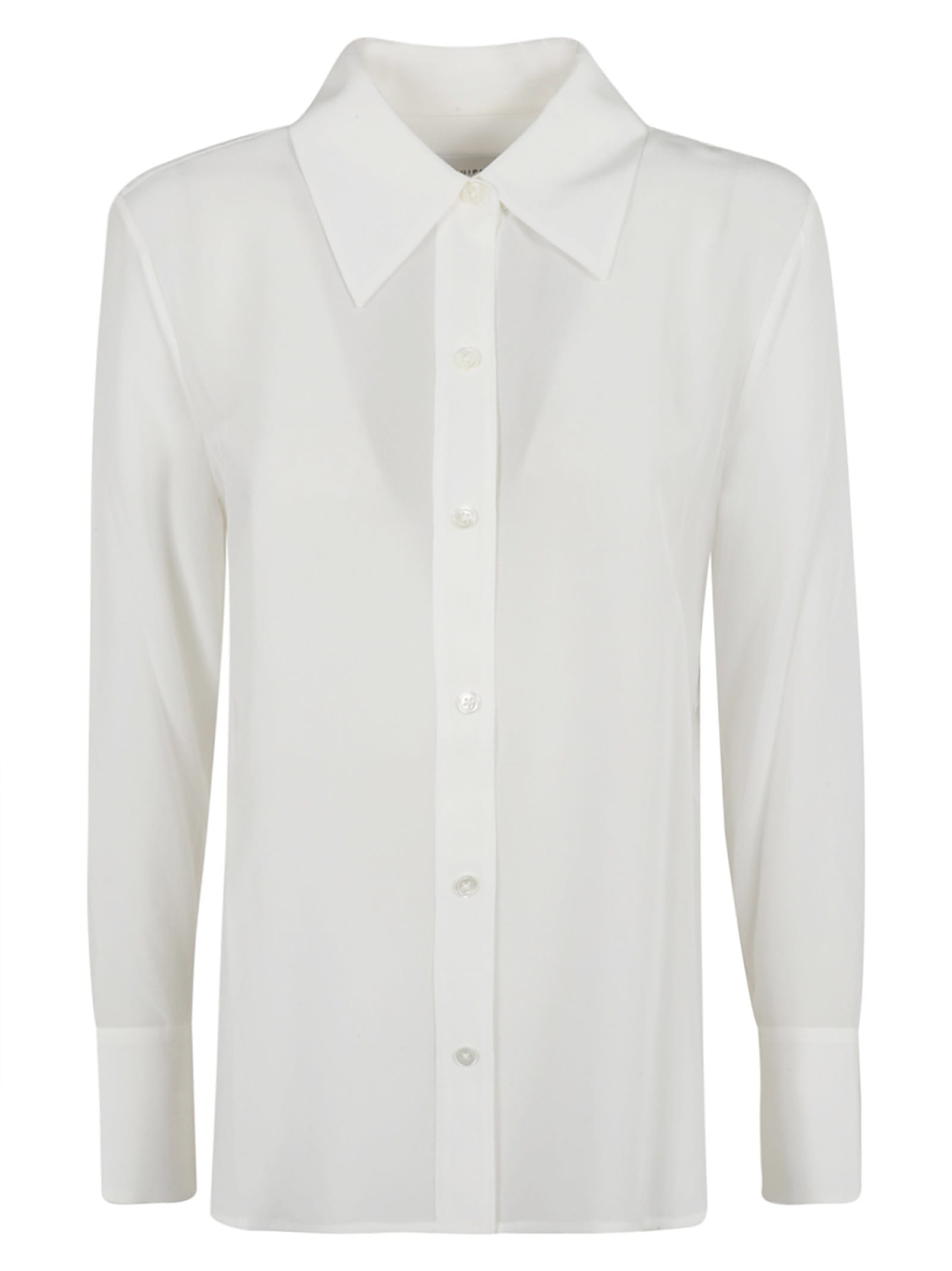 Round Hem Plain Shirt