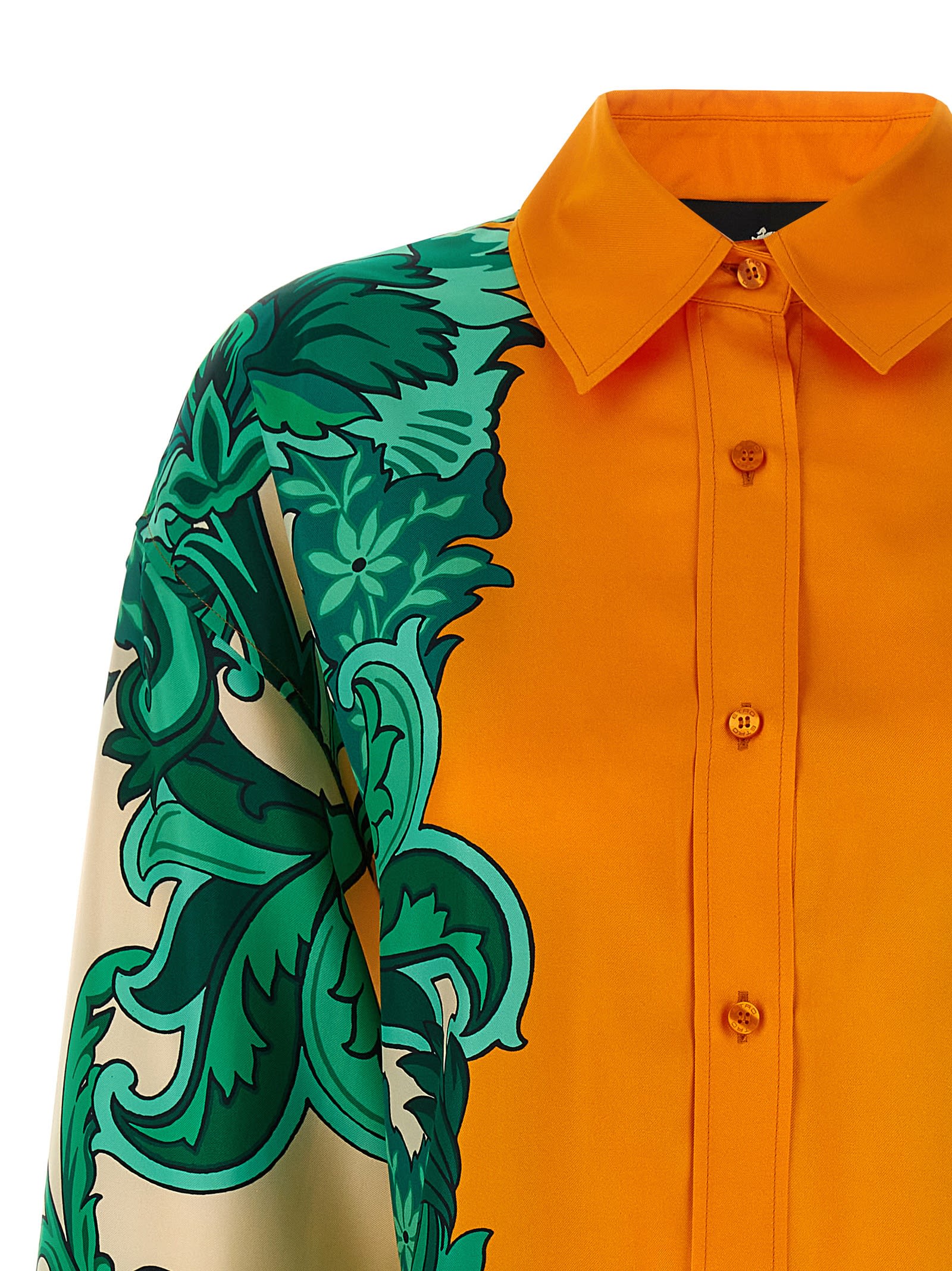 Etro Printed Collared Shirt With Cuffed Long Sleeves