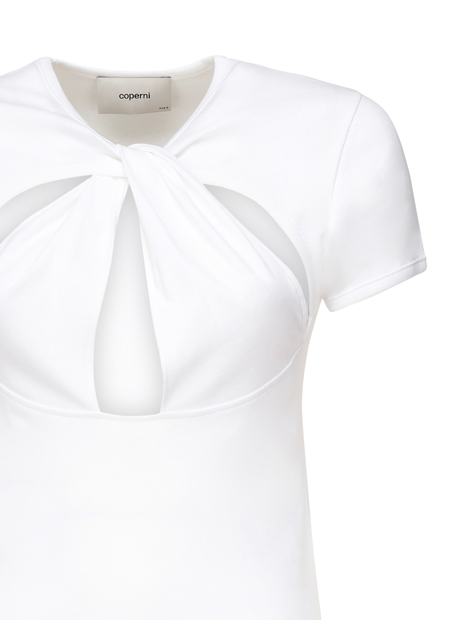 Coperni Cut-out T-shirt In White