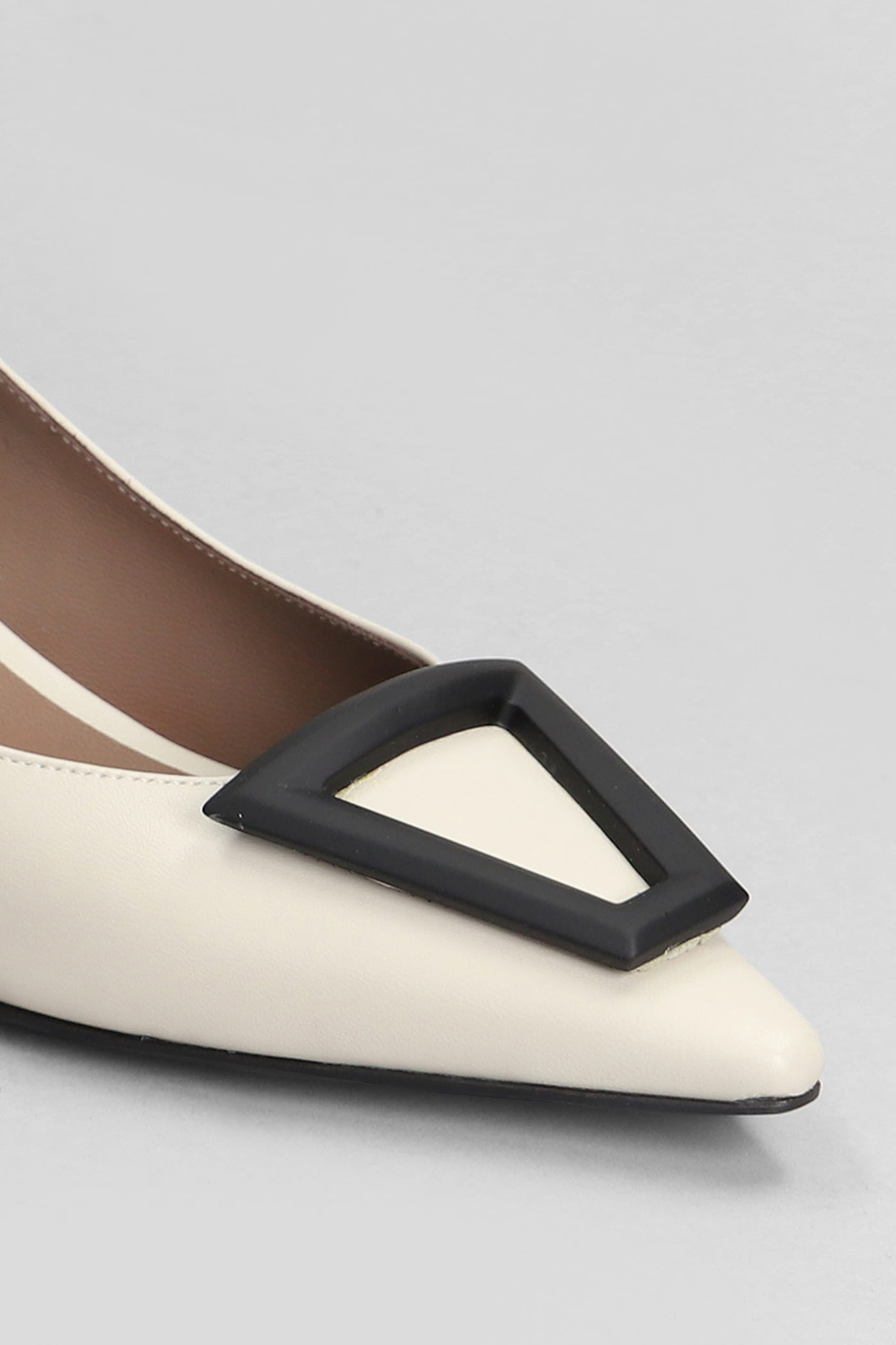 Shop Roberto Festa Moon Pumps In Beige Leather