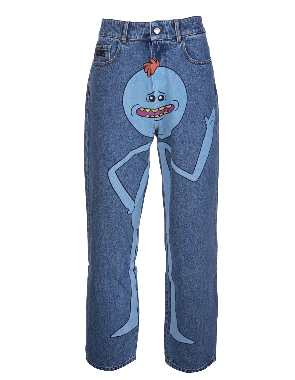 GCDS Man Rick And Morty Blue Denim Jeans