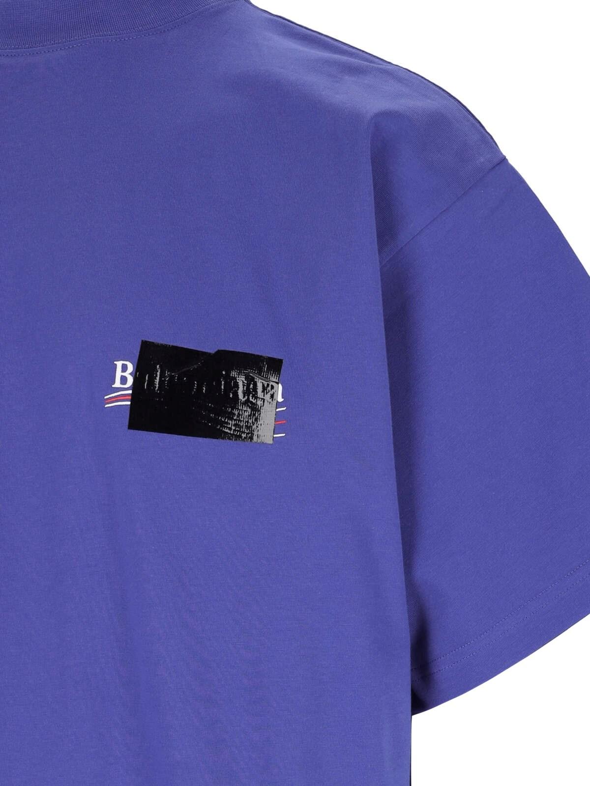 Shop Balenciaga Gaffer T-shirt In Blue
