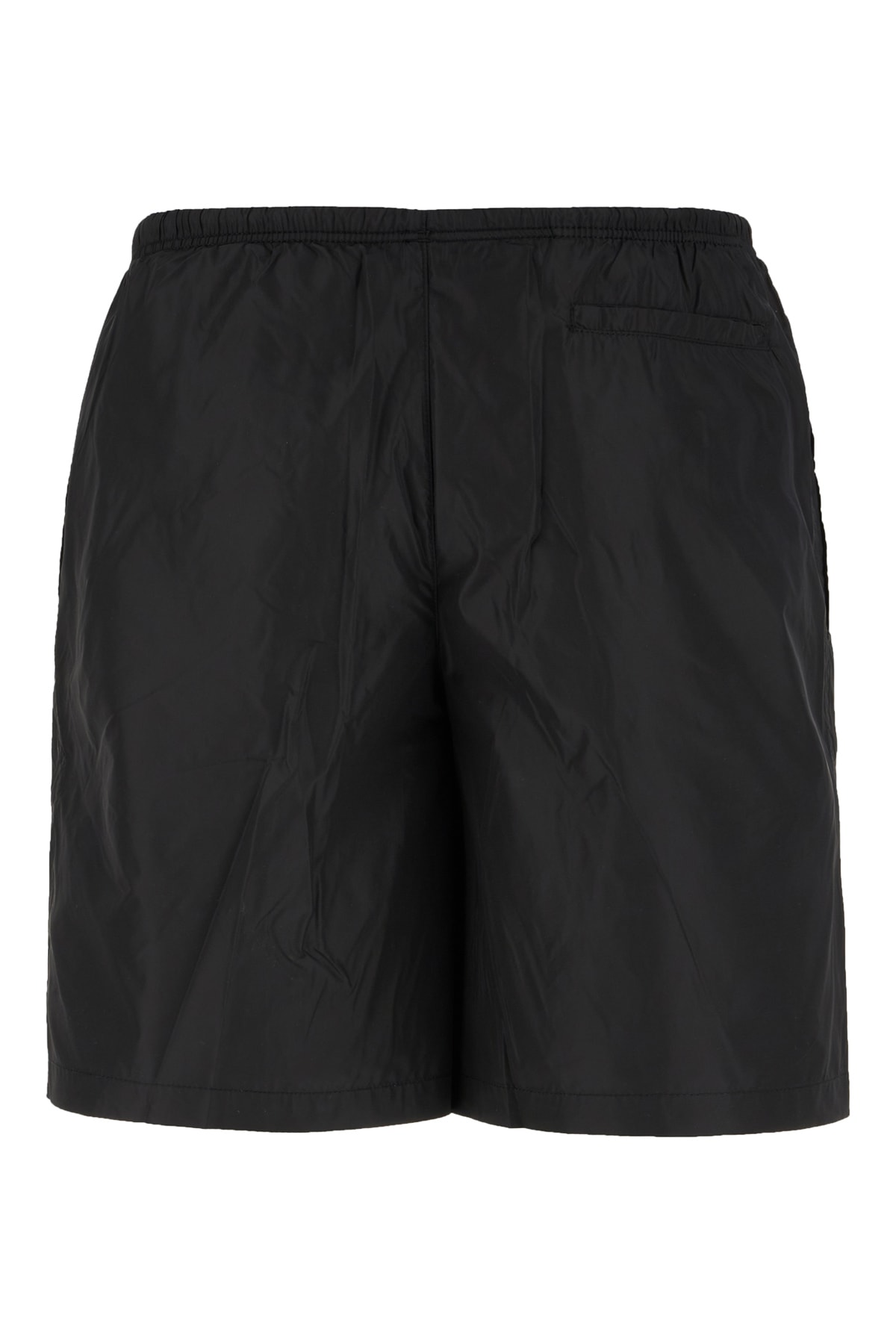 PALM ANGELS BLACK NYLON SWIMMING SHORTS