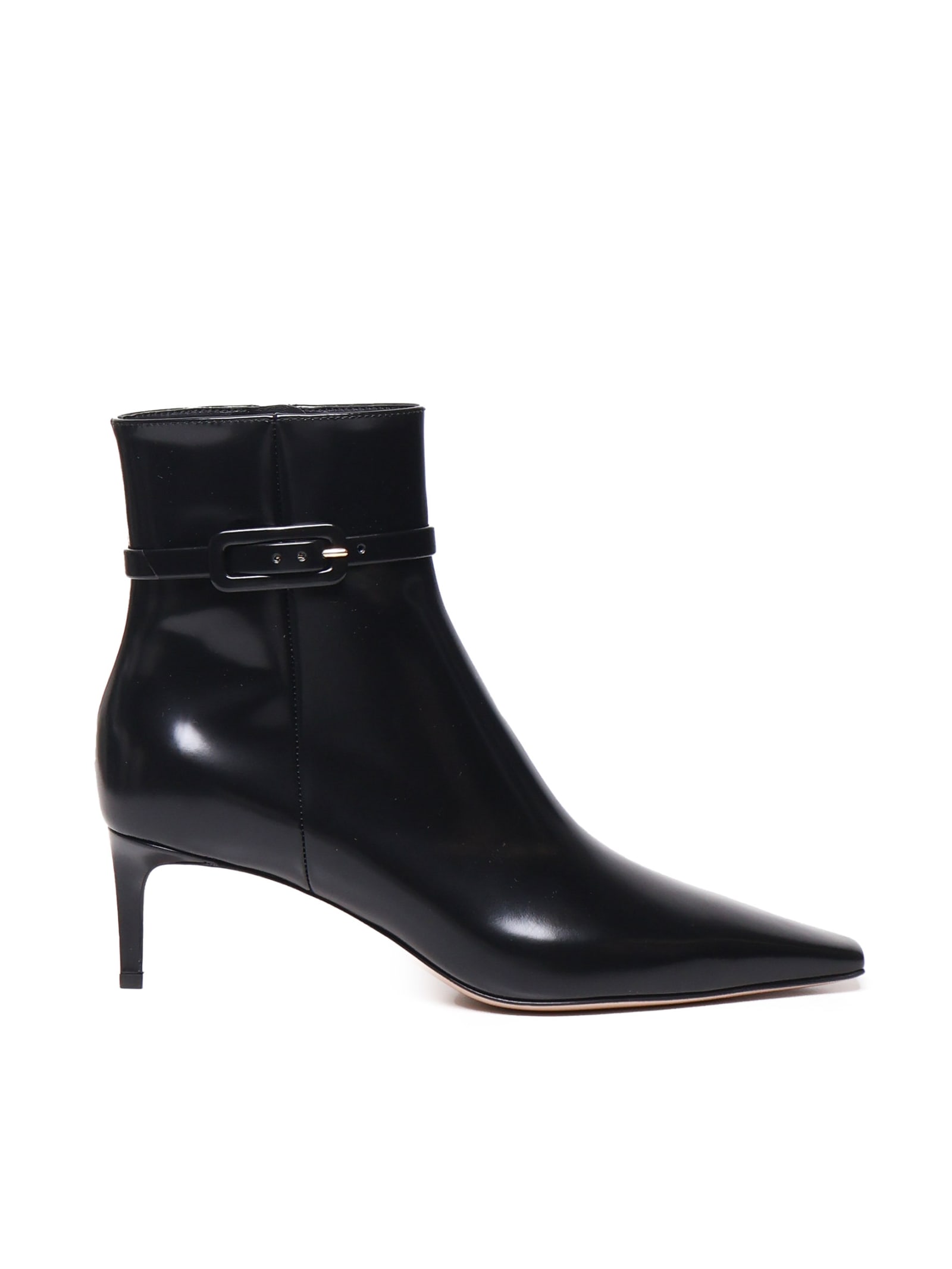 Shiny Leather Ankle Boot