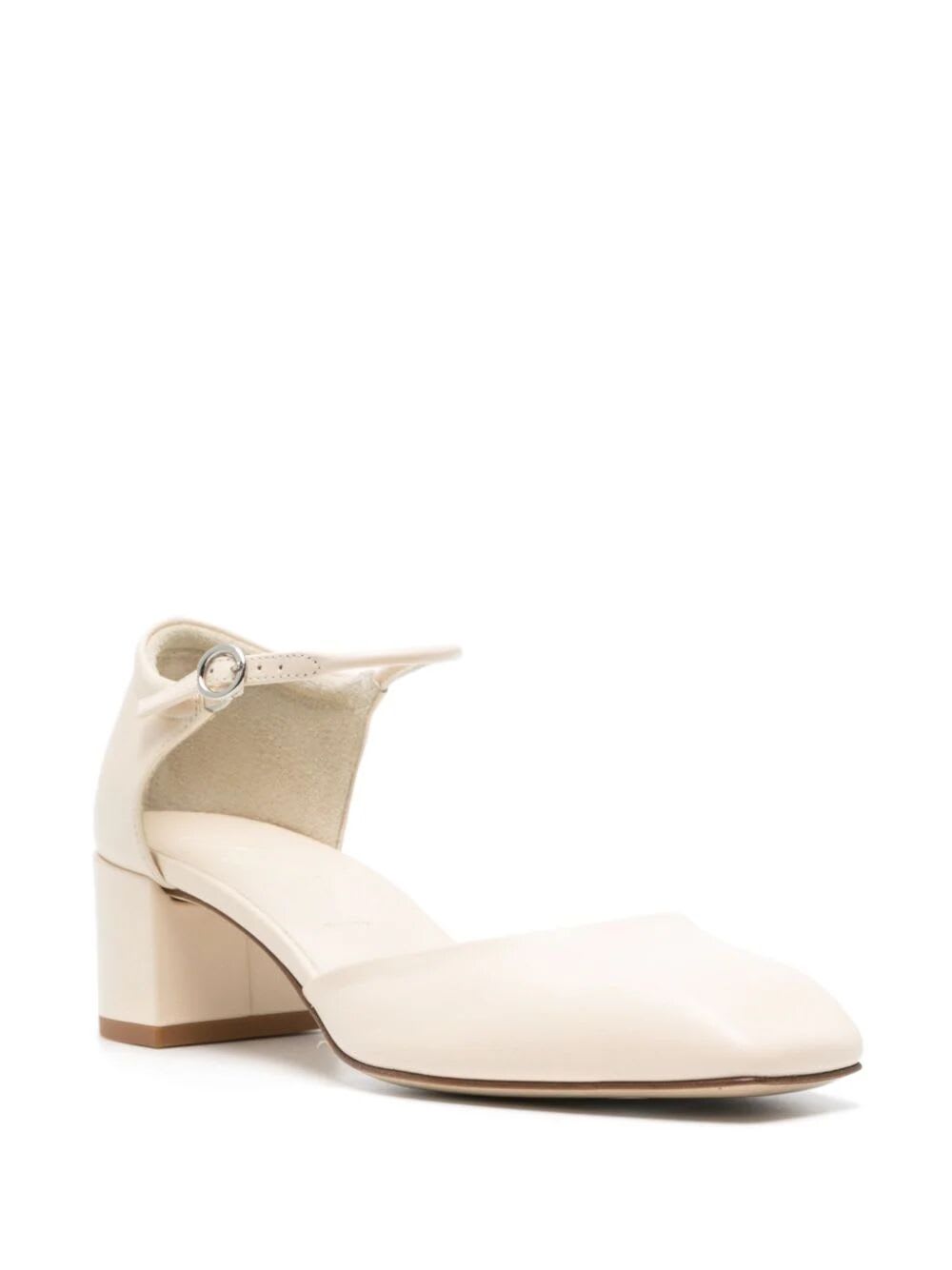 Shop Aeyde Magda Nappa Leather Creamy Shoes
