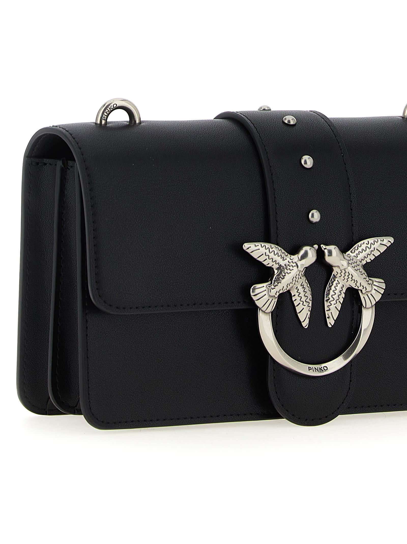 Pinko Love One Mini Crossbody Bag In Black