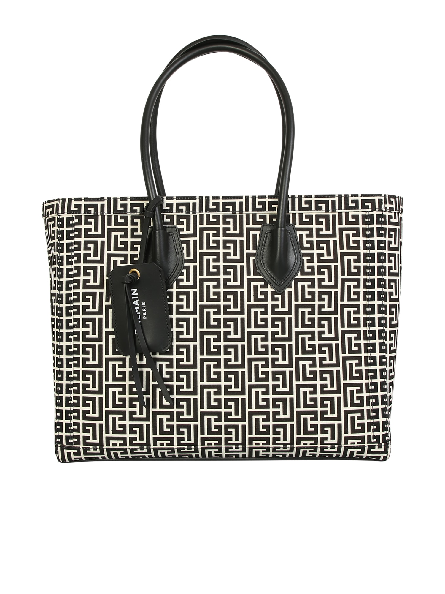 Balmain Monogram Shopper Bag With Iconic Logo, Comfortable And Ideal For Everyday Looks