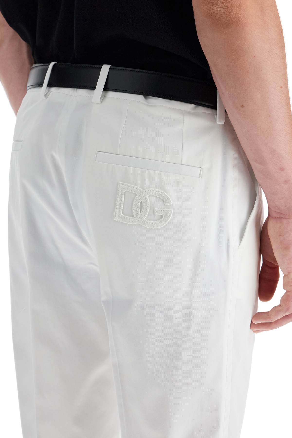 Shop Dolce & Gabbana Stretch Cotton Bermuda Shorts In Bianco Ottico (white)