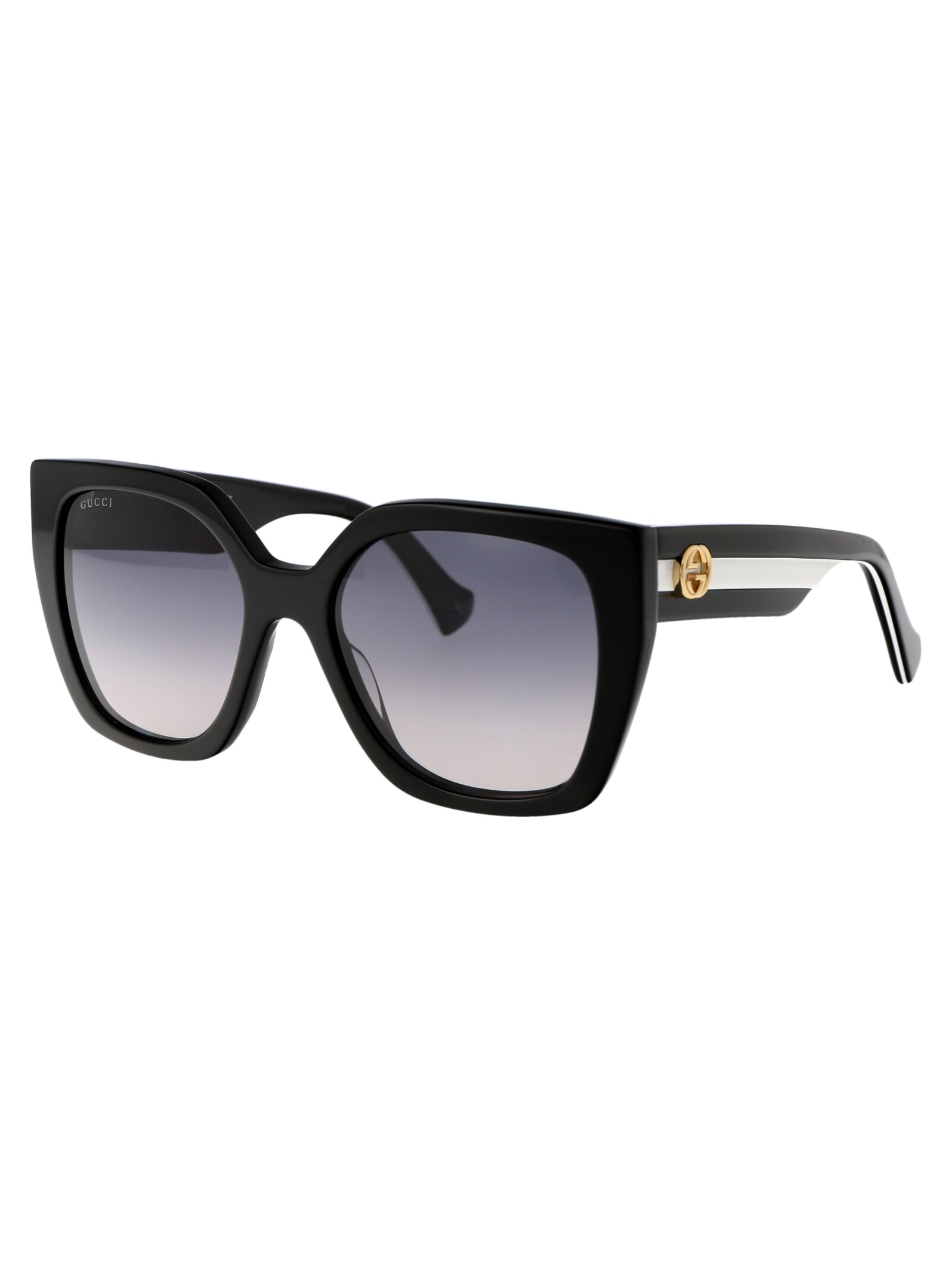 Gucci Oversized Square-frame Sunglasses In 004 Black Black Grey