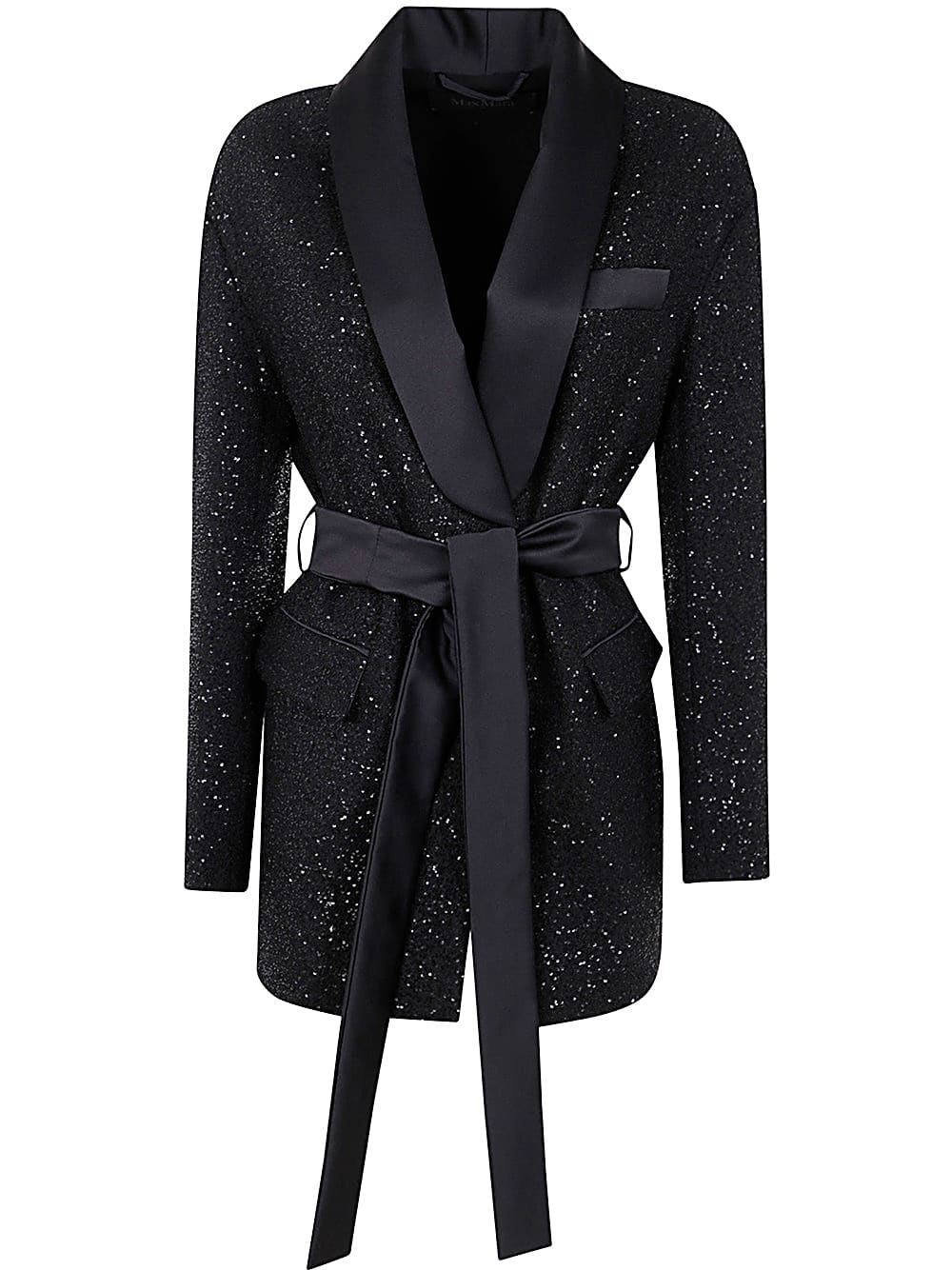 Shop Max Mara Pau Kimono Jacket In Black