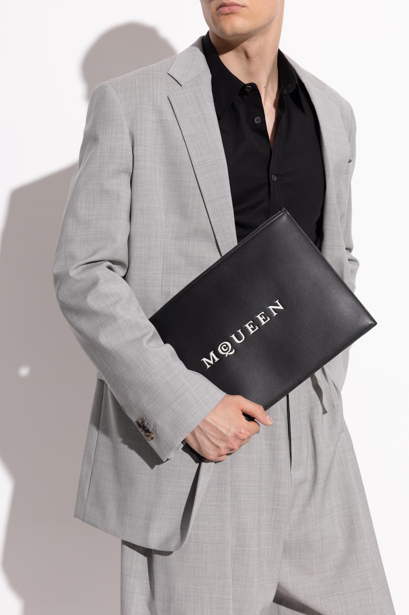 Alexander Mcqueen Leather Handbag In Black