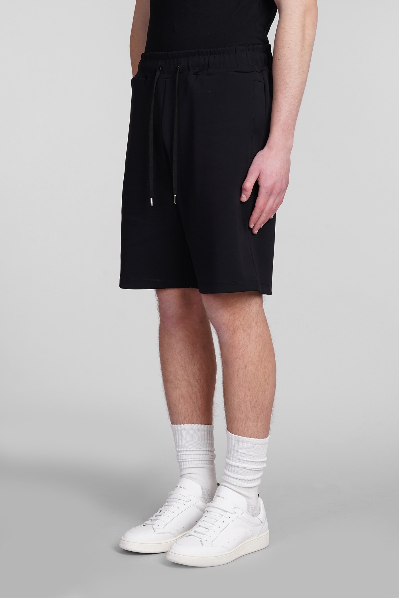 Shop Costumein Joggers Shorts In Black Polyamide