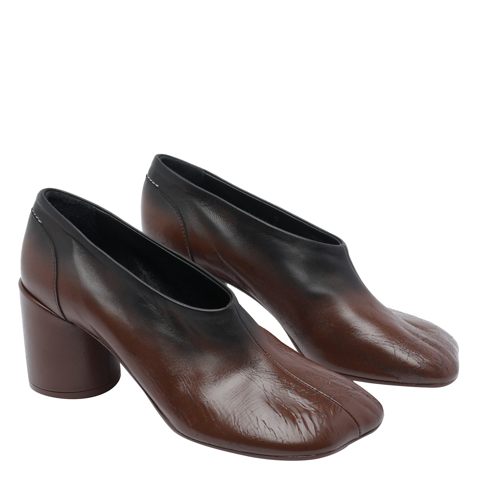 Mm6 Maison Margiela Décolleté "anatomic" In Brown