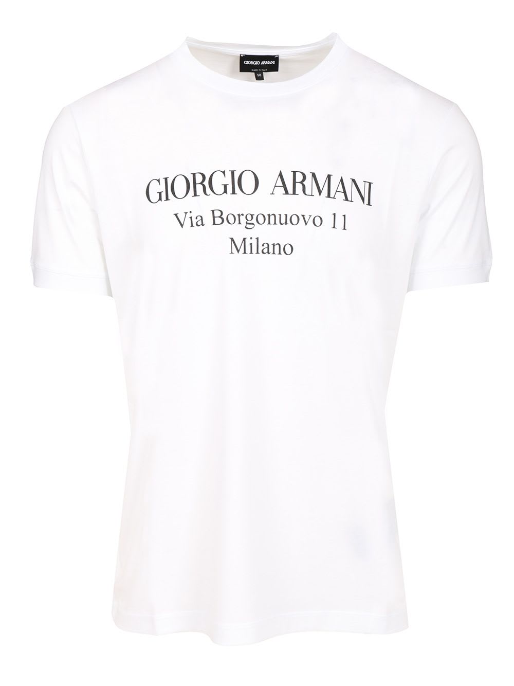 Giorgio Armani Men Cotton T-shirt In White
