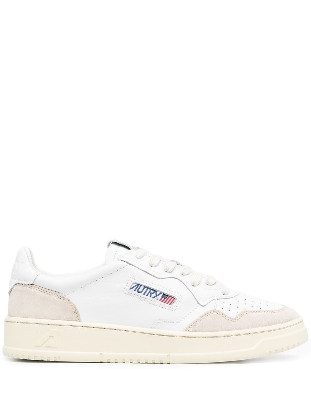 AUTRY ACTION SNEAKERS IN WHITE LEATHER,AULMLS33