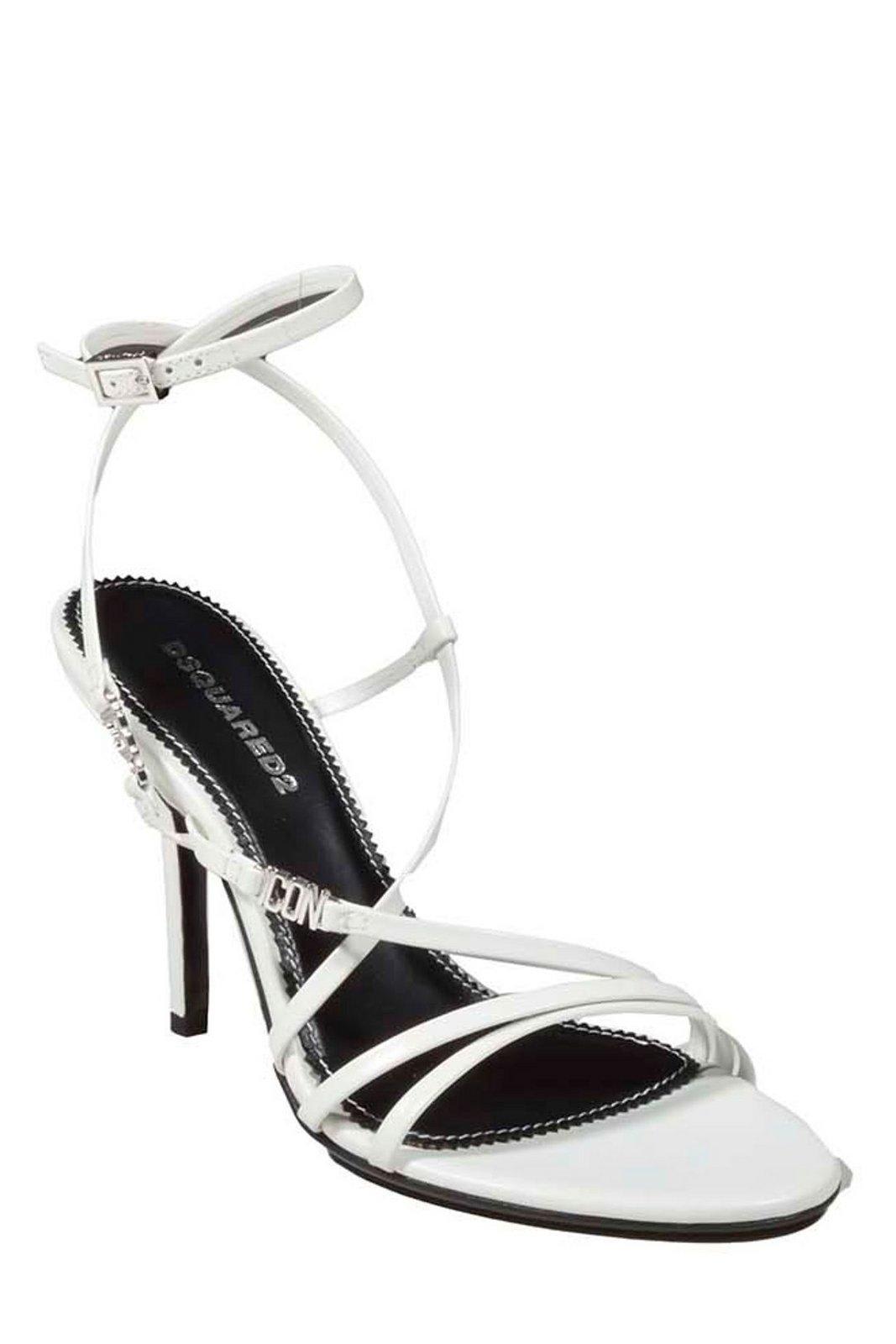 Shop Dsquared2 Icon Evening Sandals In Bianco