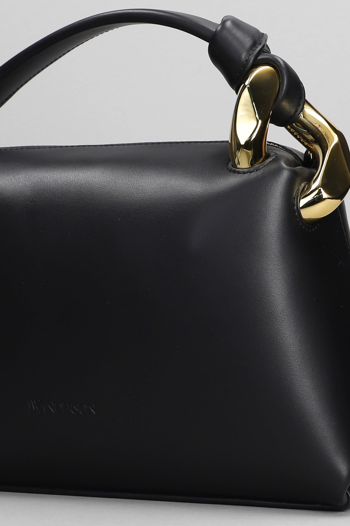 Shop Jw Anderson Corner Shoulder Bag In Black Leather