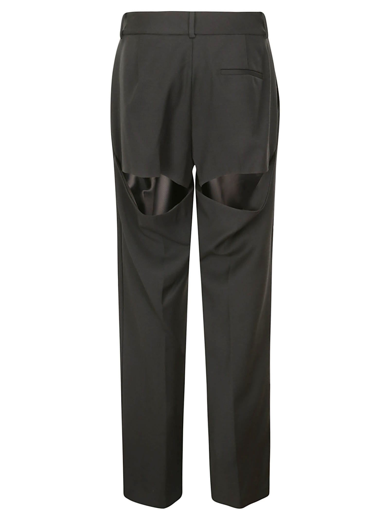 Shop Area Crystal Button Slit Trouser In Charcoal