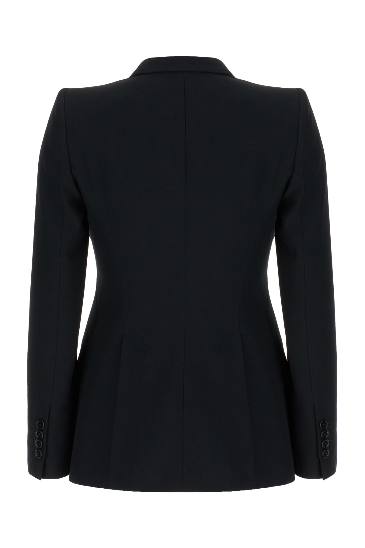 Shop Alexander Mcqueen Black Viscose Blend Blazer In Nero