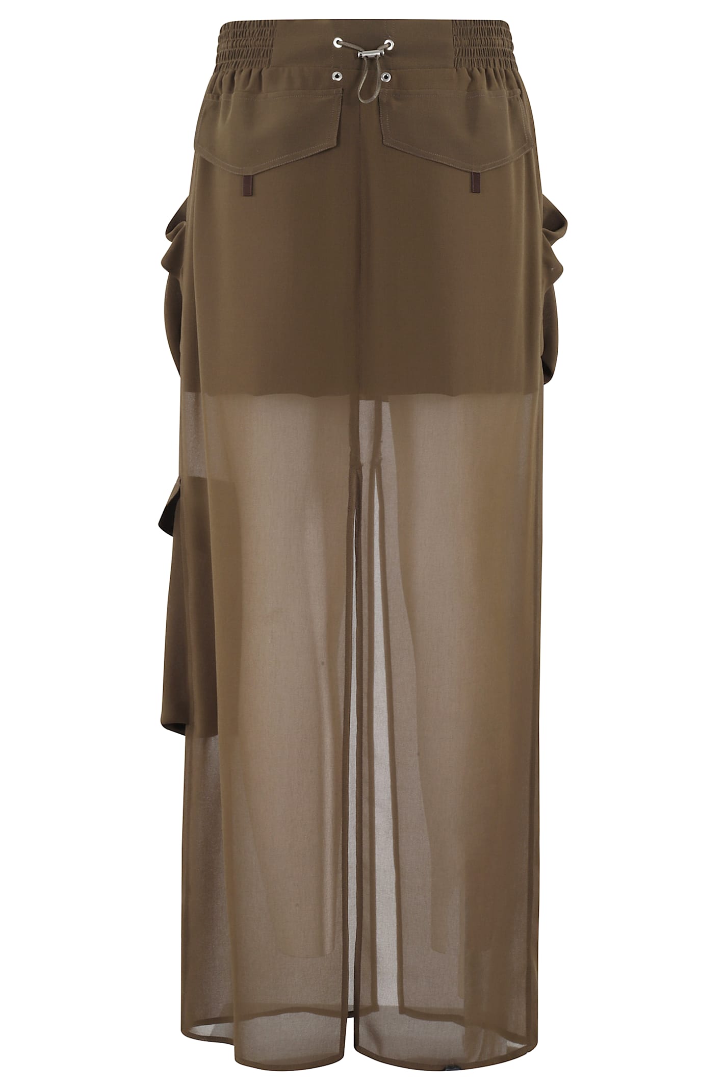 Pinko Invece No Skirt In Georgette In C Verde Old England