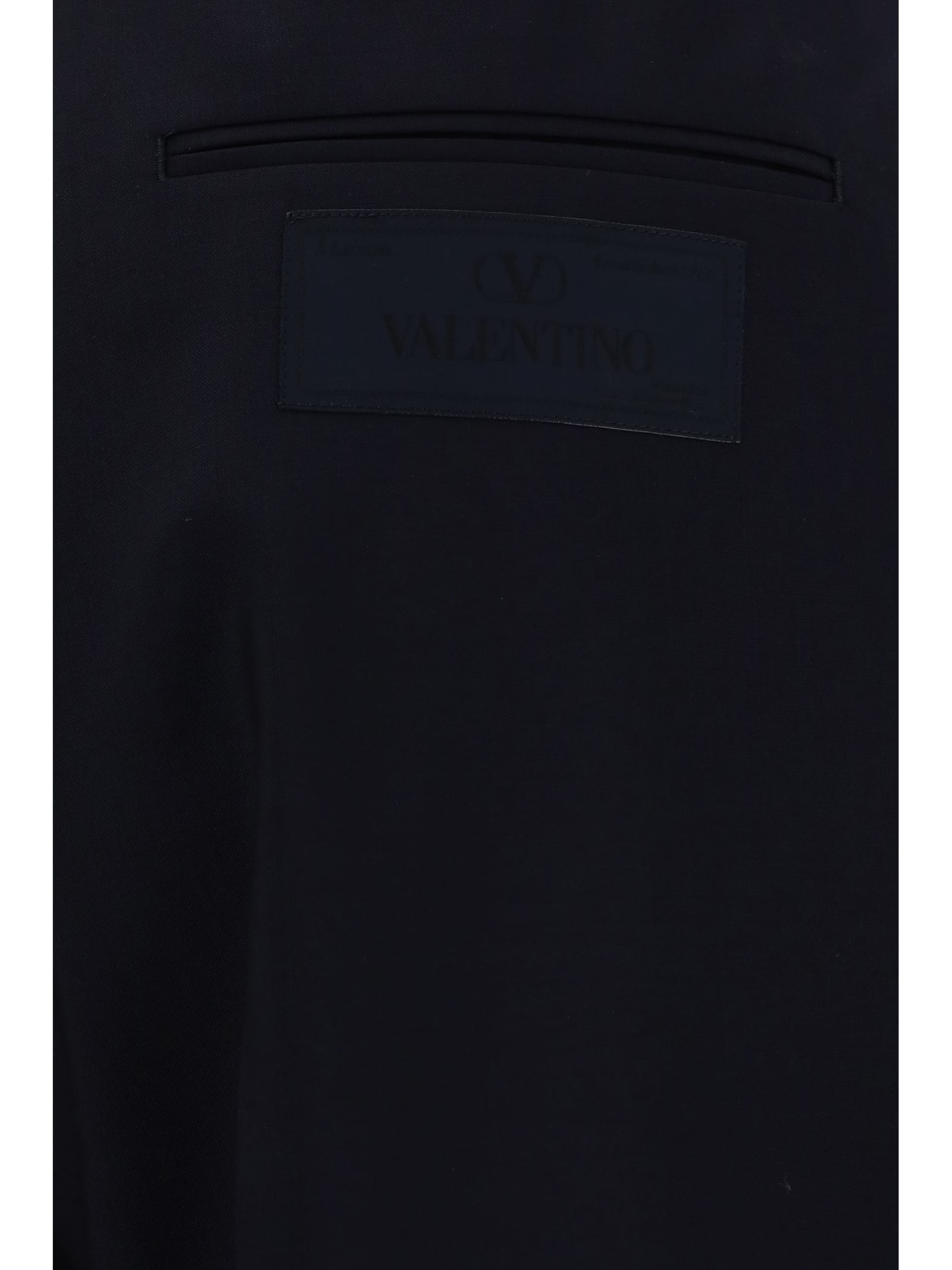 Shop Valentino Pants In Blu Scuro