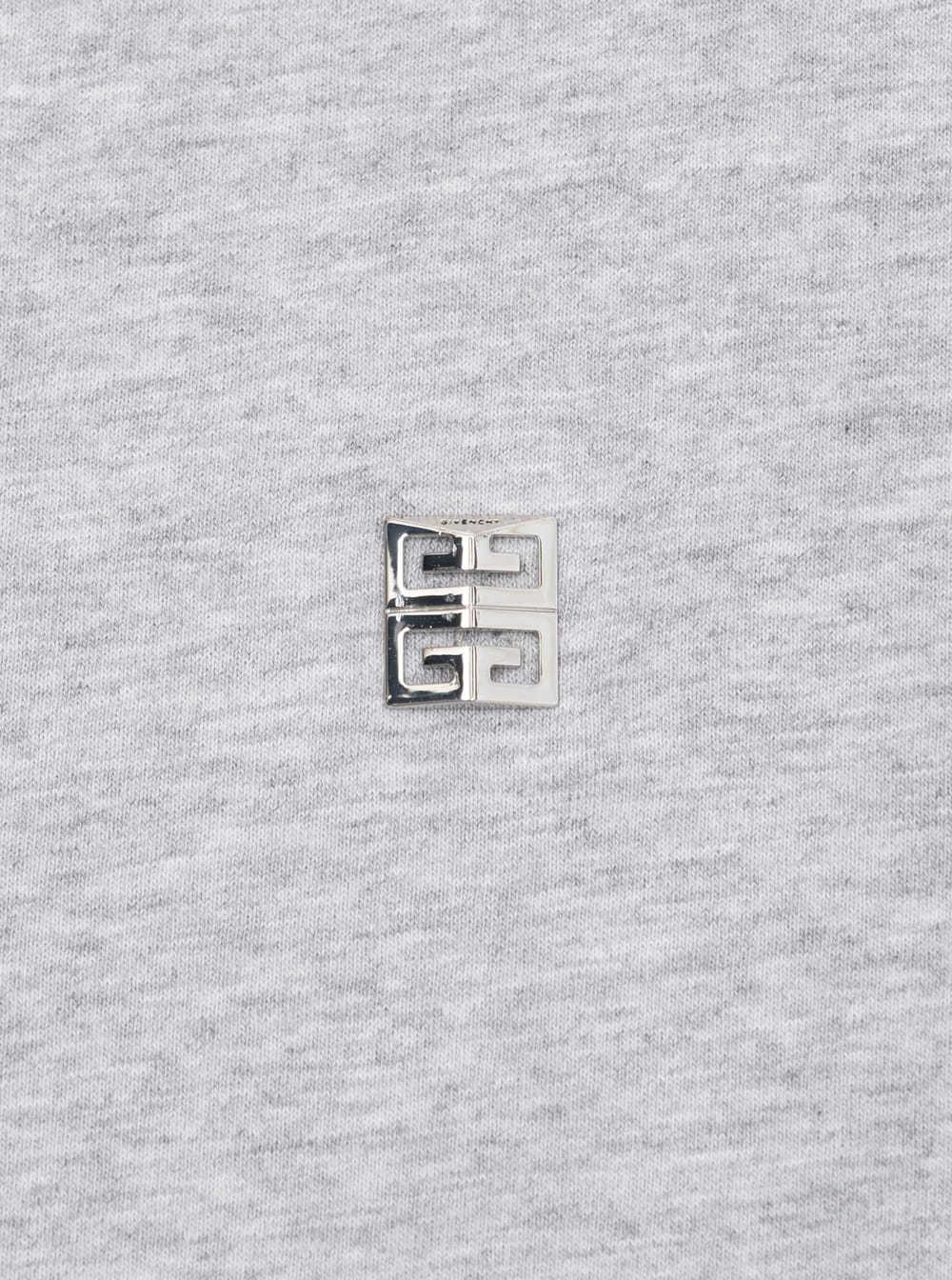 Givenchy Grey Crewneck T-shirt With 4g Logo On The Front And Logo Lettering On The Rear In Cotton Boy In Grey
