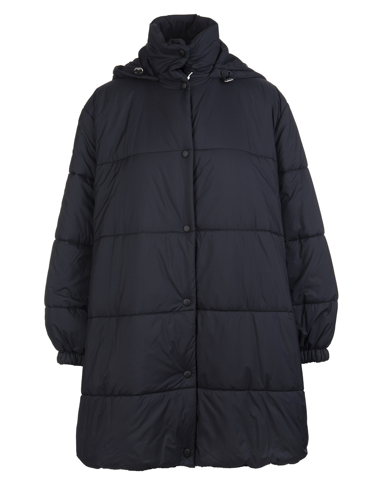 Woman Black Flared Down Jacket With Givenchy Logo