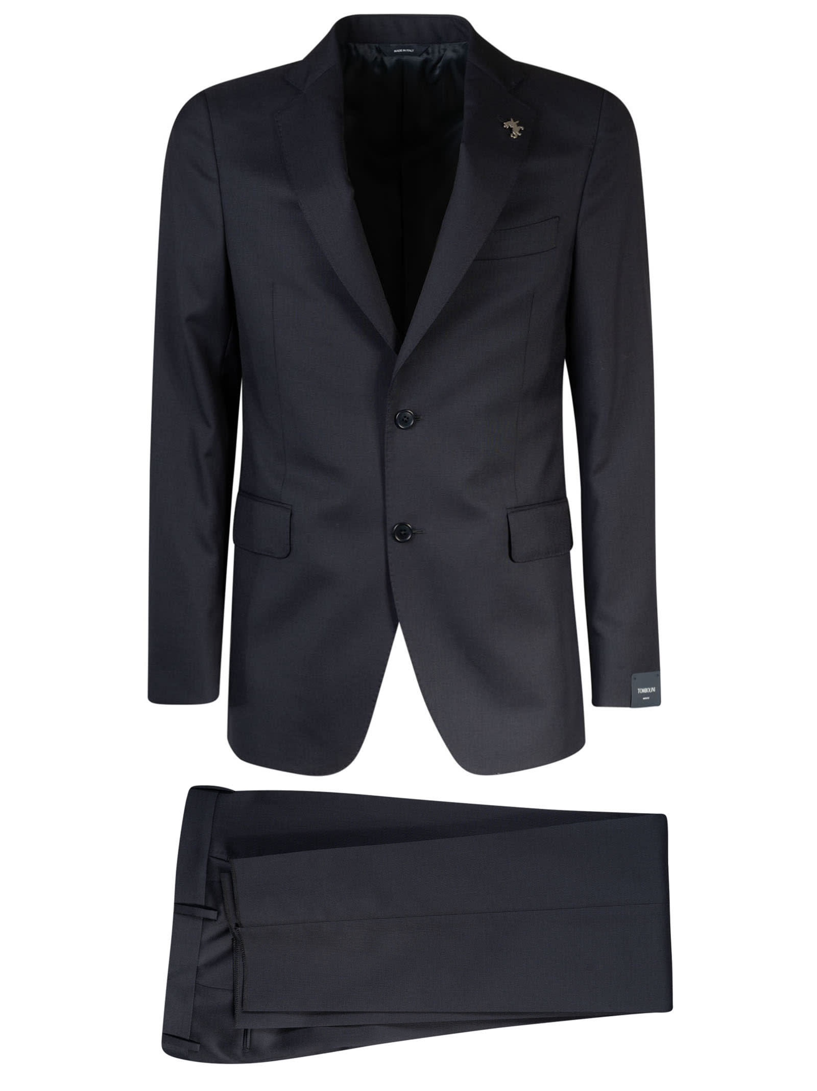 Tombolini Classic Buttoned Suit In Black