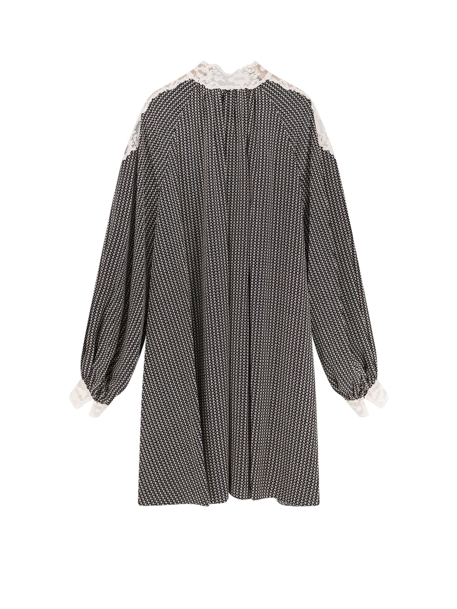 Chloé Biologic Silk Mini Dress In Gray