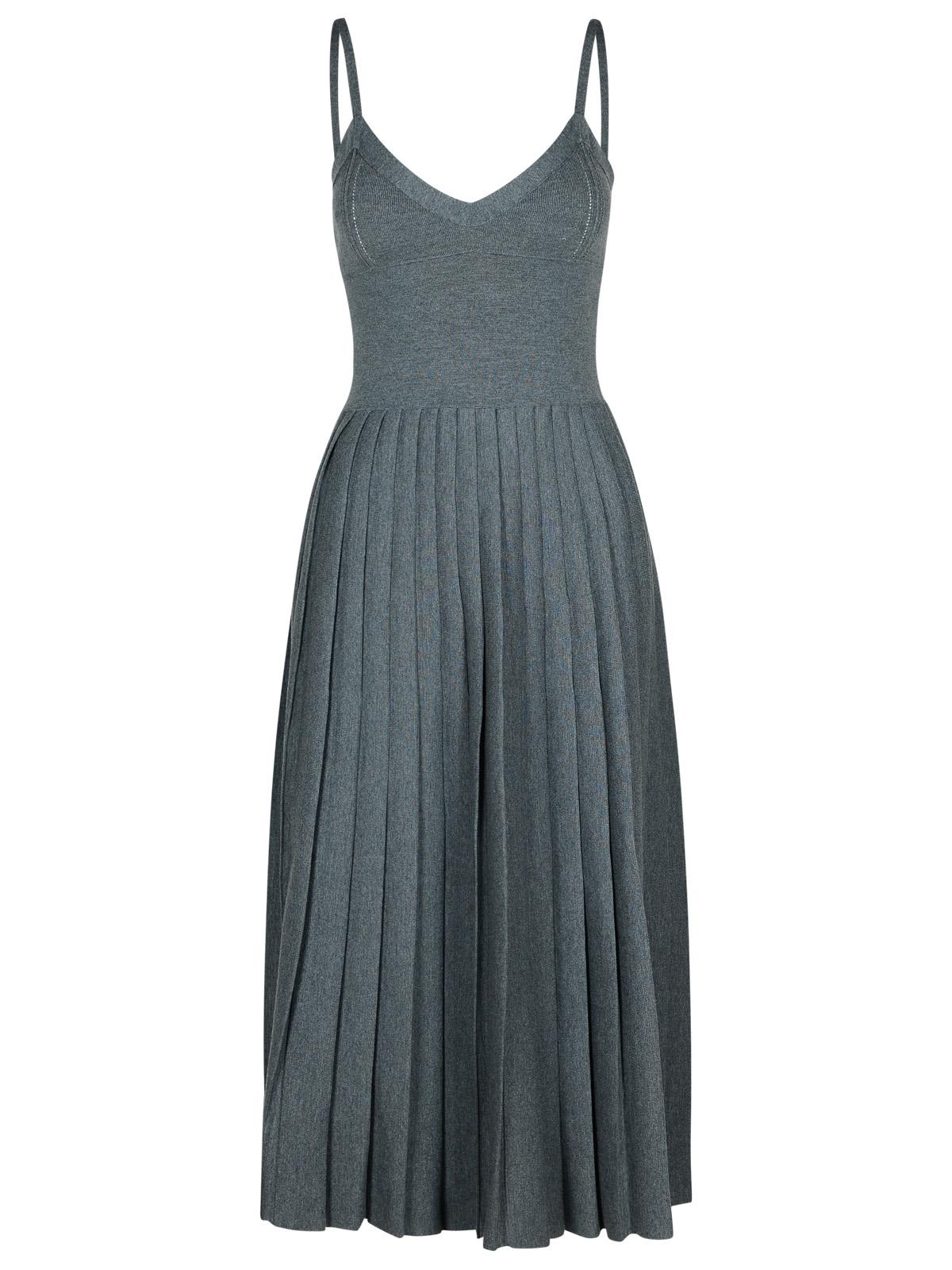 Shop Khaite Elio Grey Wool Dress