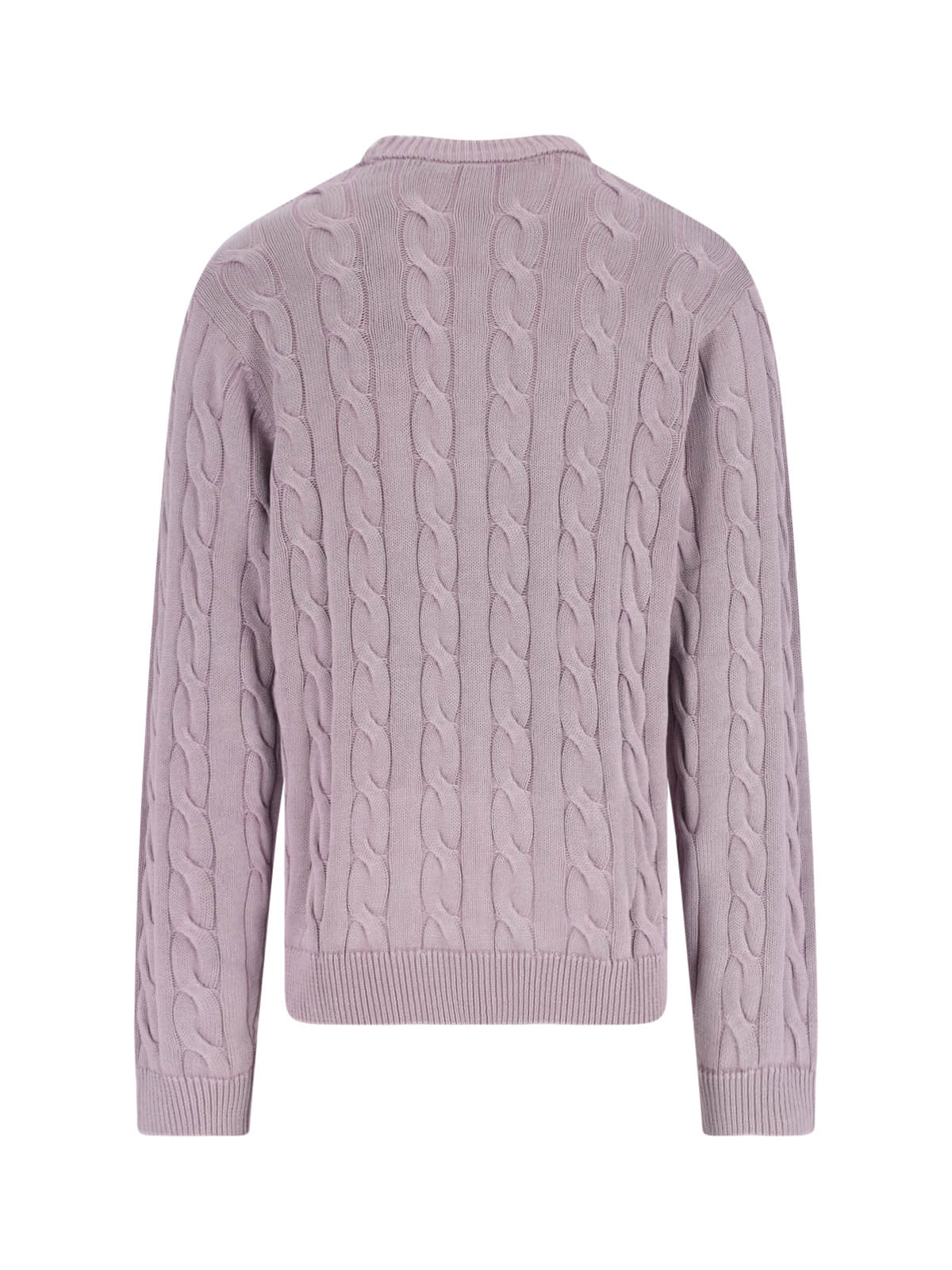 Carhartt Cable Knit Crew Sweater With Long Sleeves In Pink