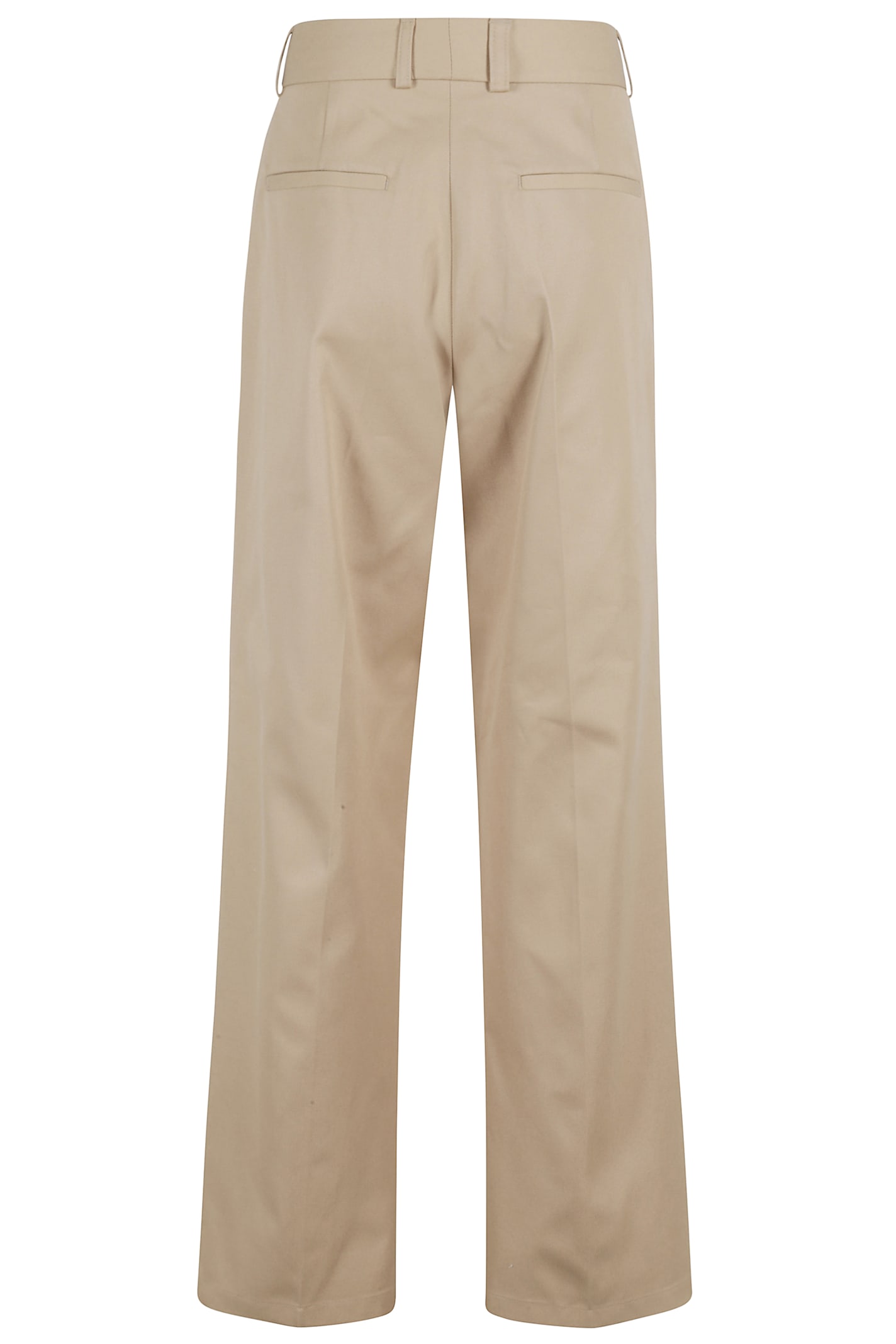 Shop Filippa K Tailored Cotton Trousers In Sand