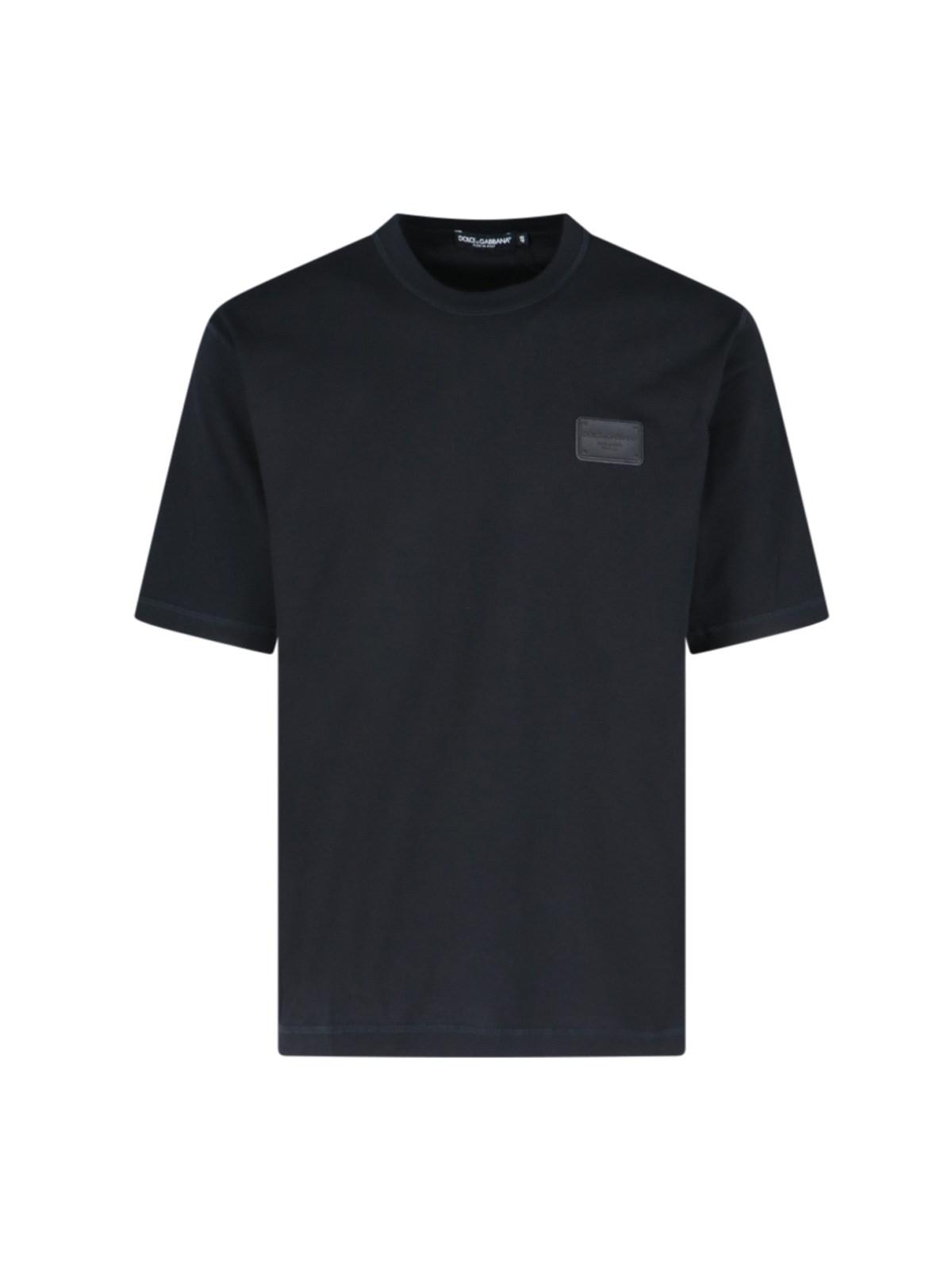 Shop Dolce & Gabbana Plaque T-shirt In Nero