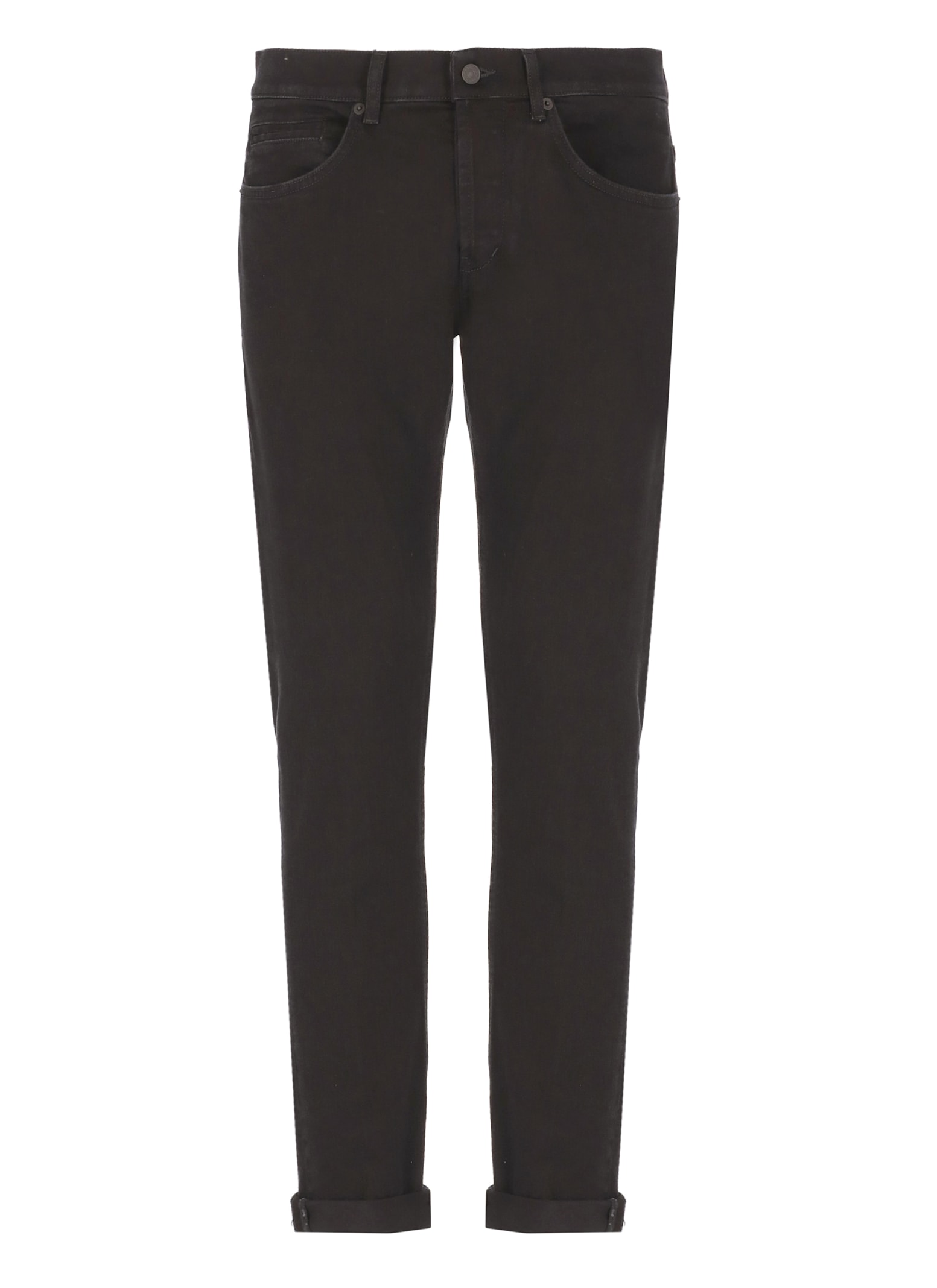 Shop Dondup George Trousers In Black