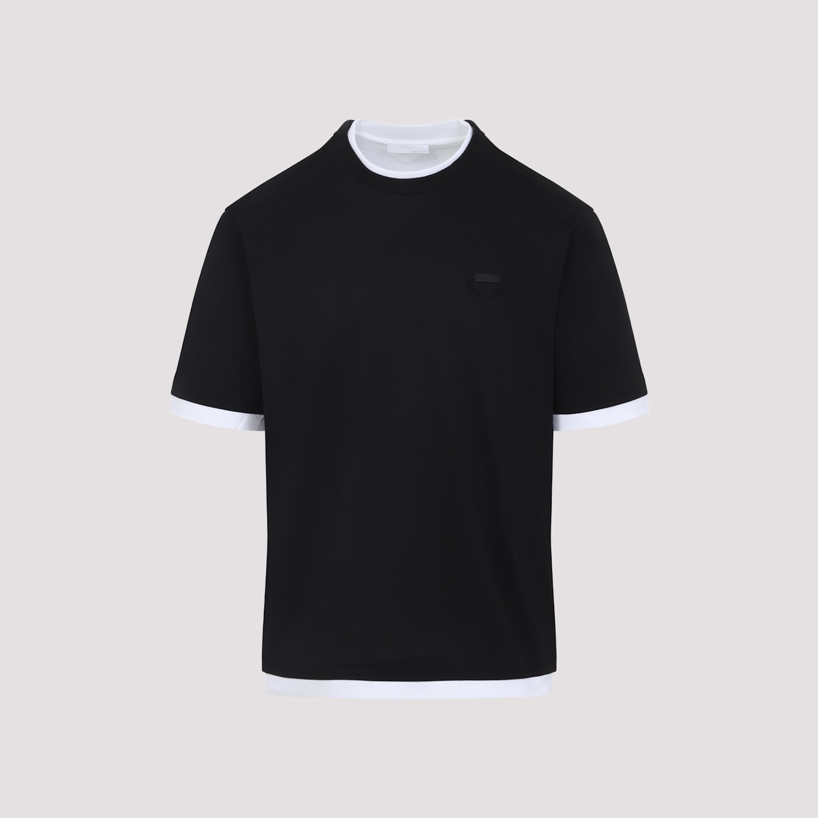 Prada Short Sleeves Crewneck T-shirt In Black