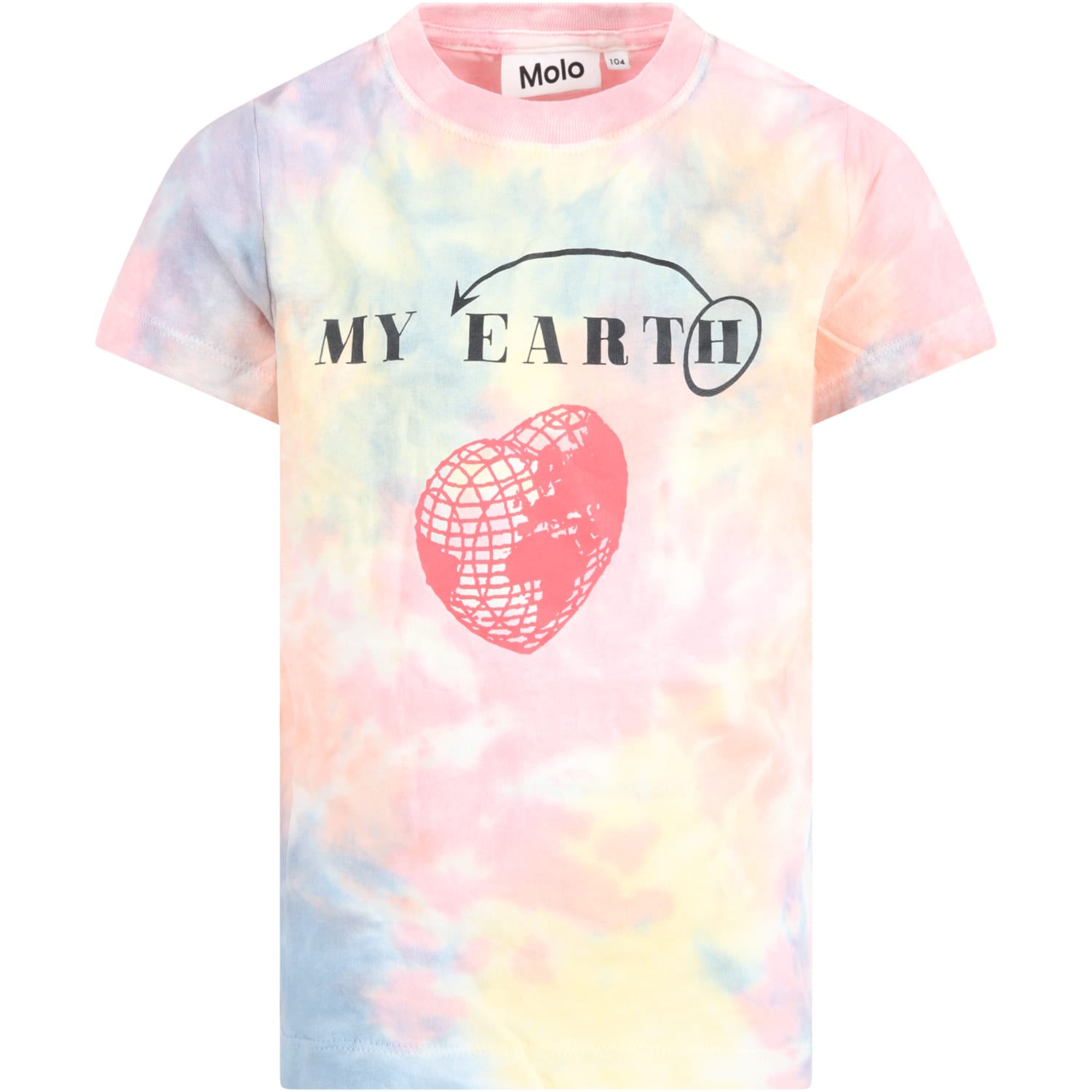 Molo Multicolor T-shirt For Girl With Heart