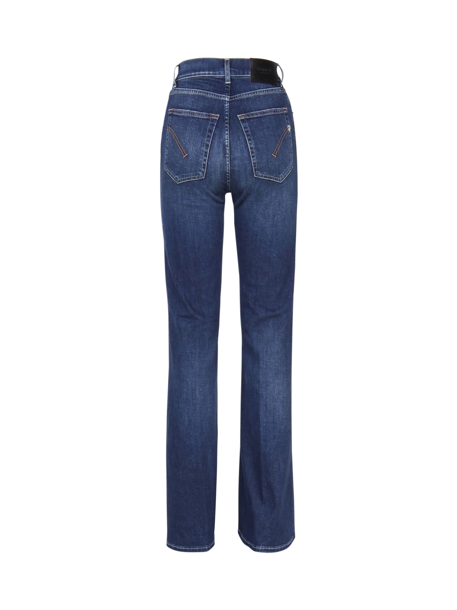 Dondup Cotton Denim Amber In Blue