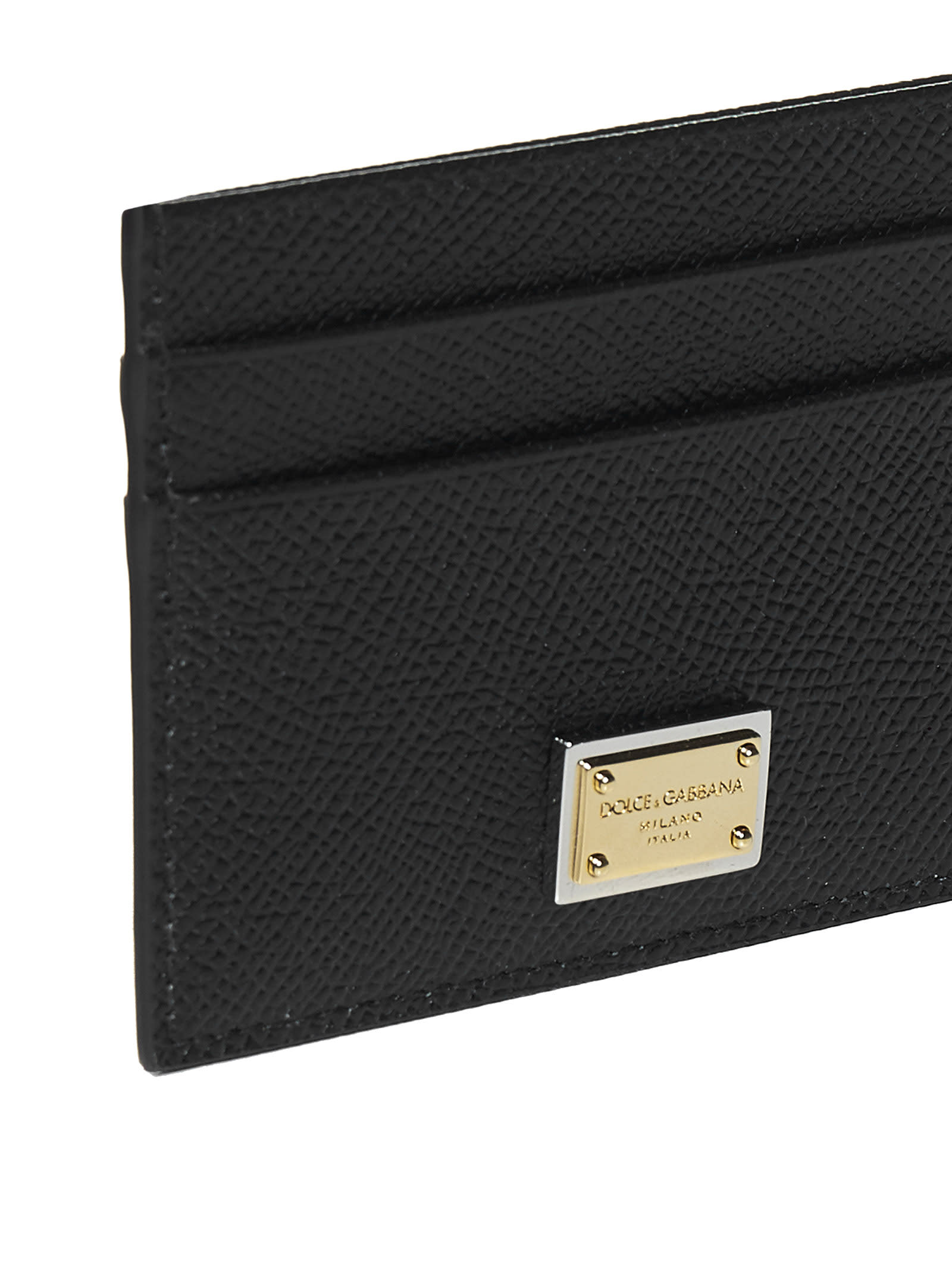 Dolce & Gabbana Black Credit Card Holder In Black