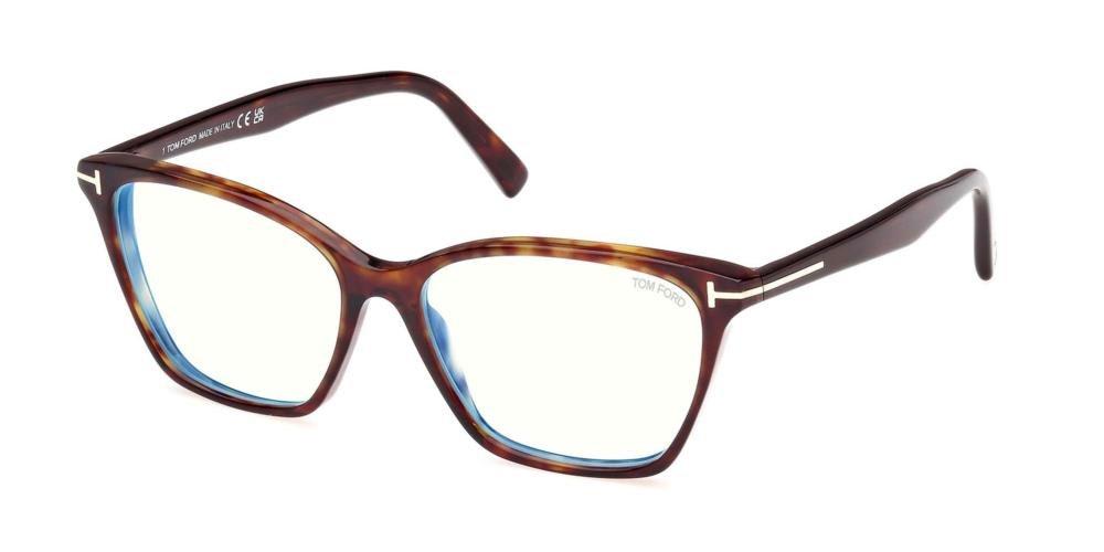 Tom Ford Rectangle Frame Glasses Glasses In 052 Avana Scura