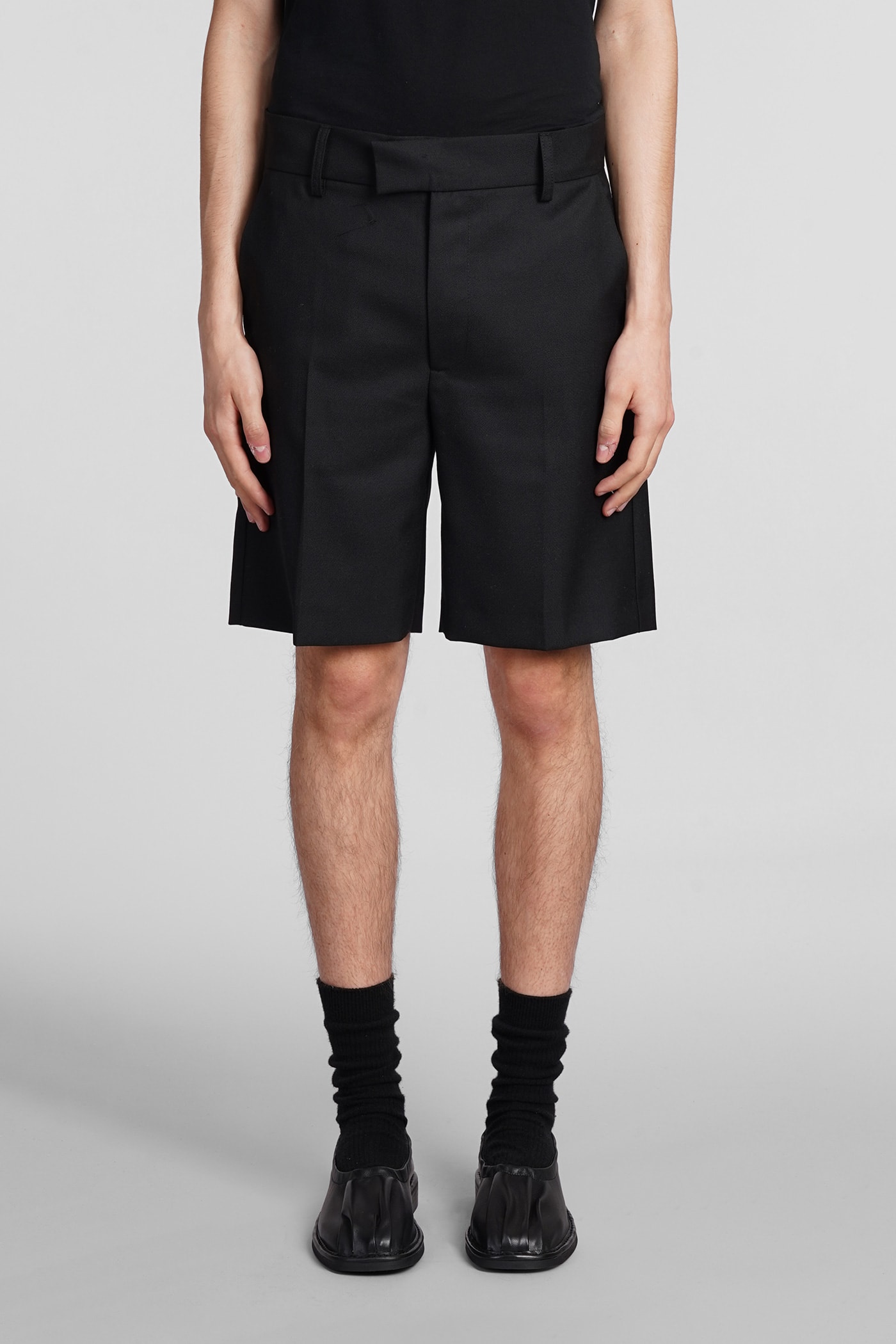 Shop Séfr Shorts In Black Polyester