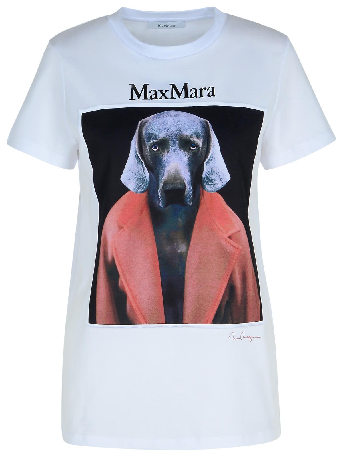 Shop Max Mara Cipria White Cotton T-shirt