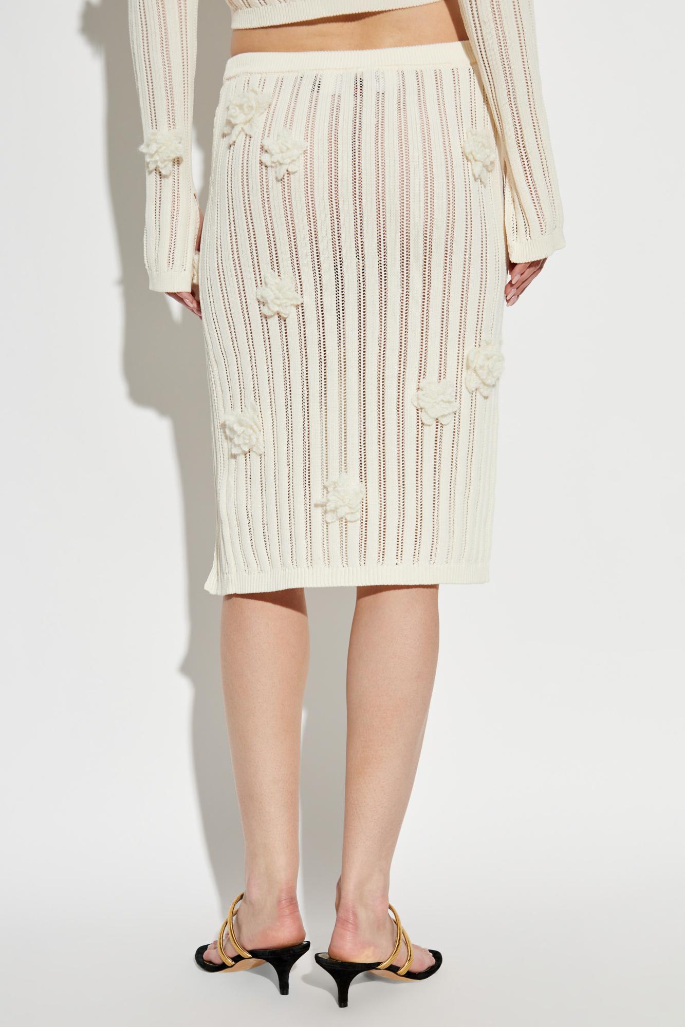 Casablanca White Skirt With Patches