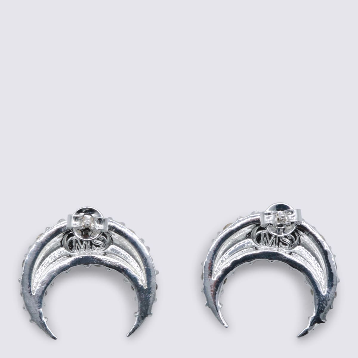 Marine Serre Silver Earrings In Metallic