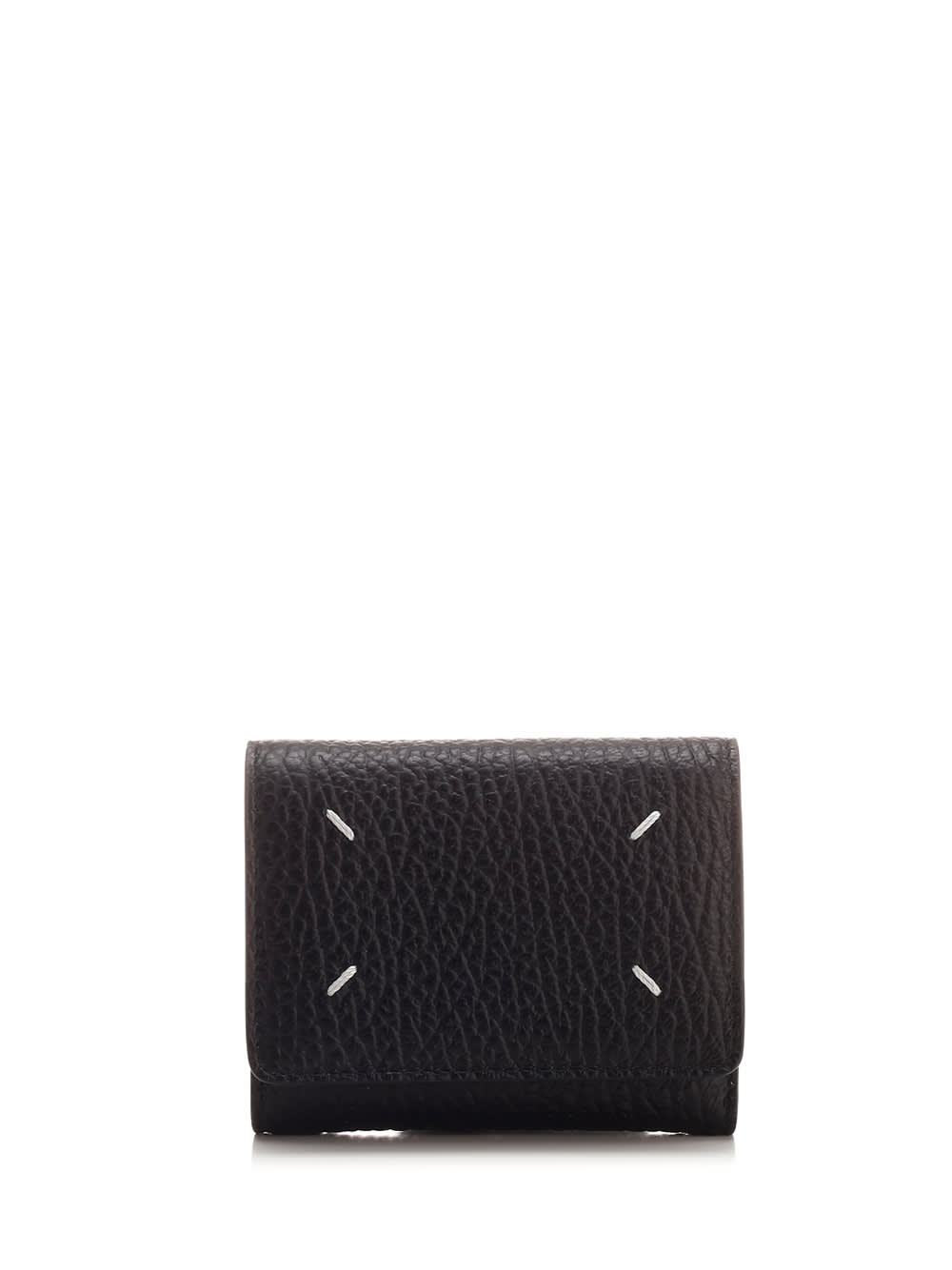 Shop Maison Margiela Black Trifold Wallet