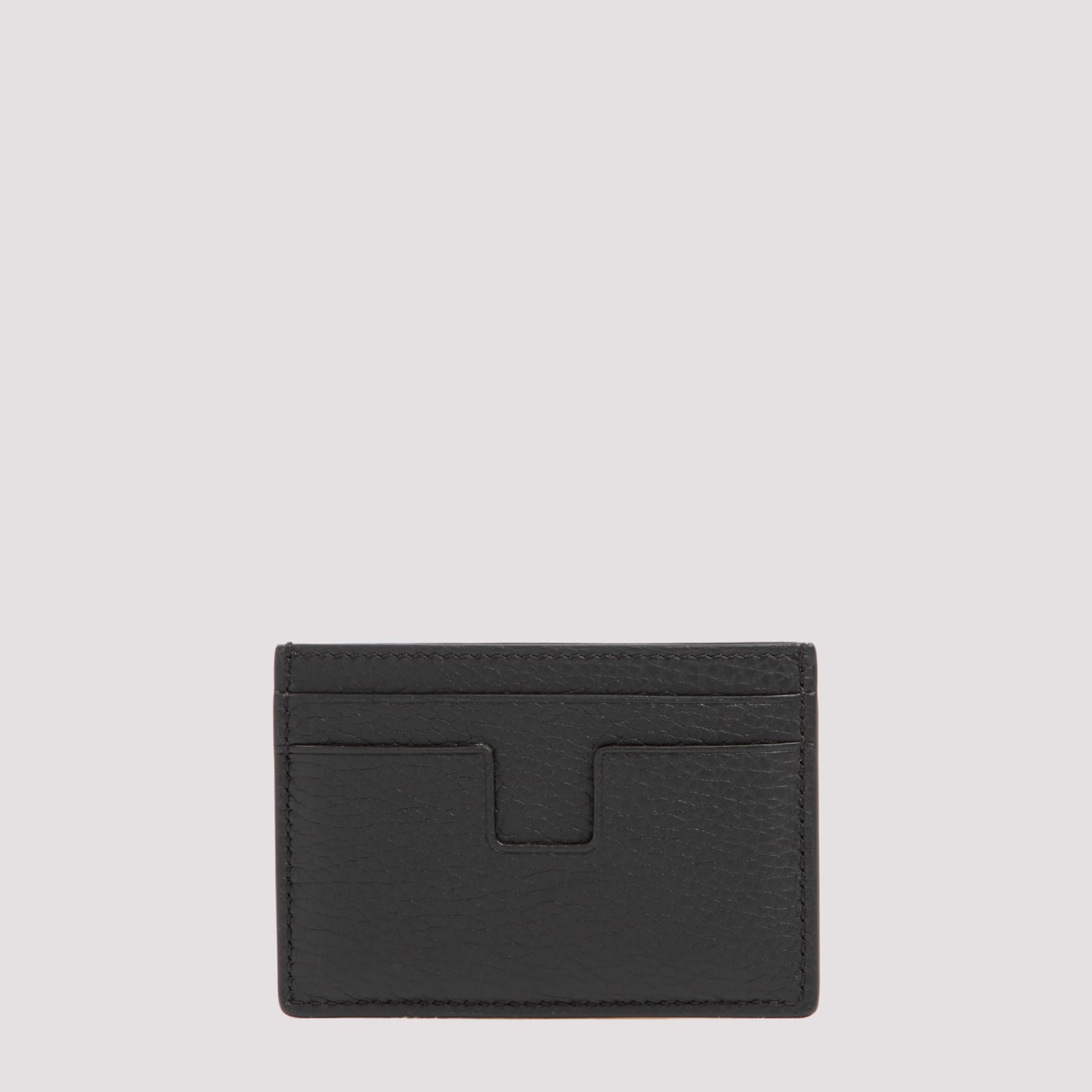 Shop Tom Ford Leather Cards Holder In Black