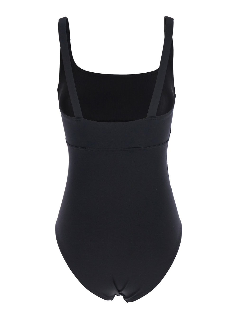 Eres 'arnaque' Black Swimsuit With Front And Rear Square Neck