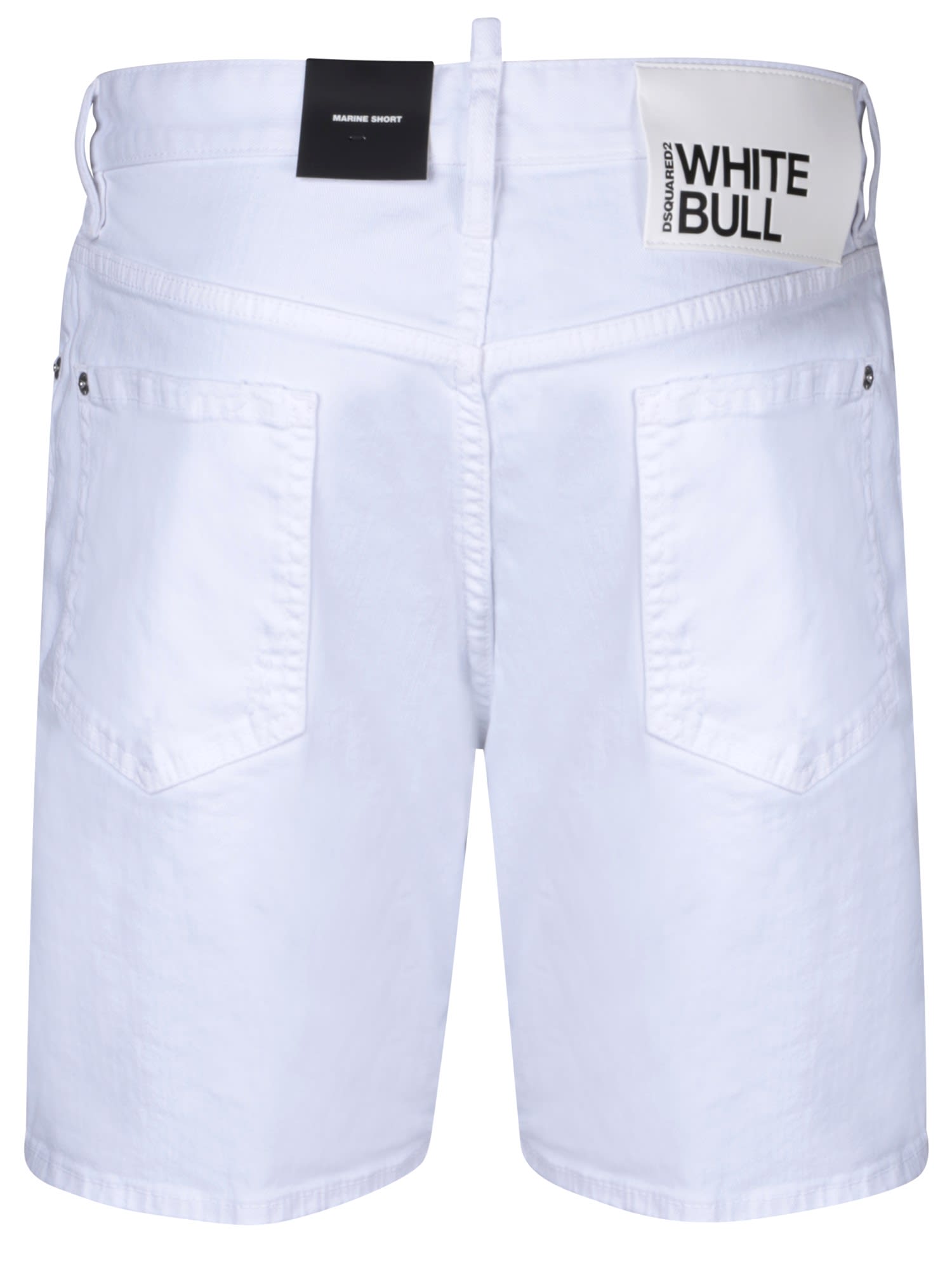 Shop Dsquared2 Marine White Shorts