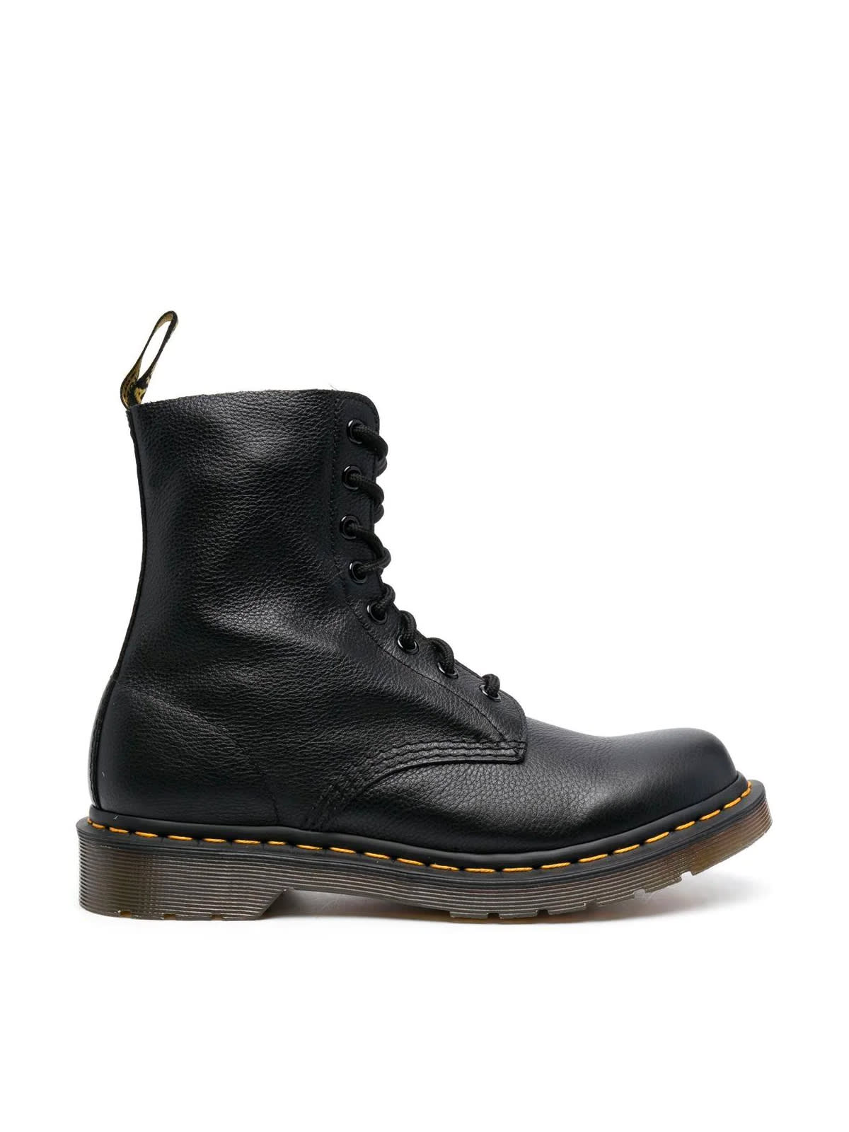 Dr. Martens Pascal Smooth Black Boot In Black Virginia