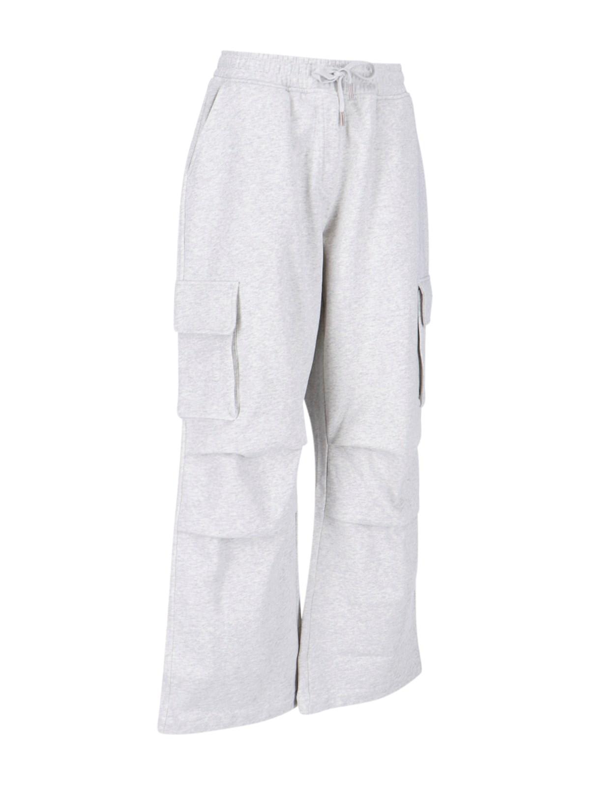 Shop Coperni Joggers Pants In Pale Grey