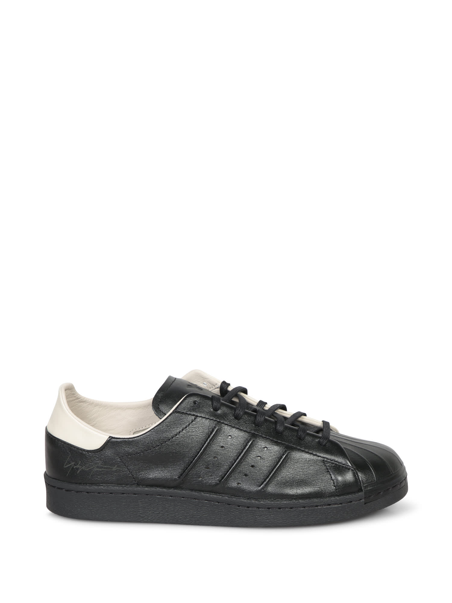 Y-3 Black And White Sneakers In Black